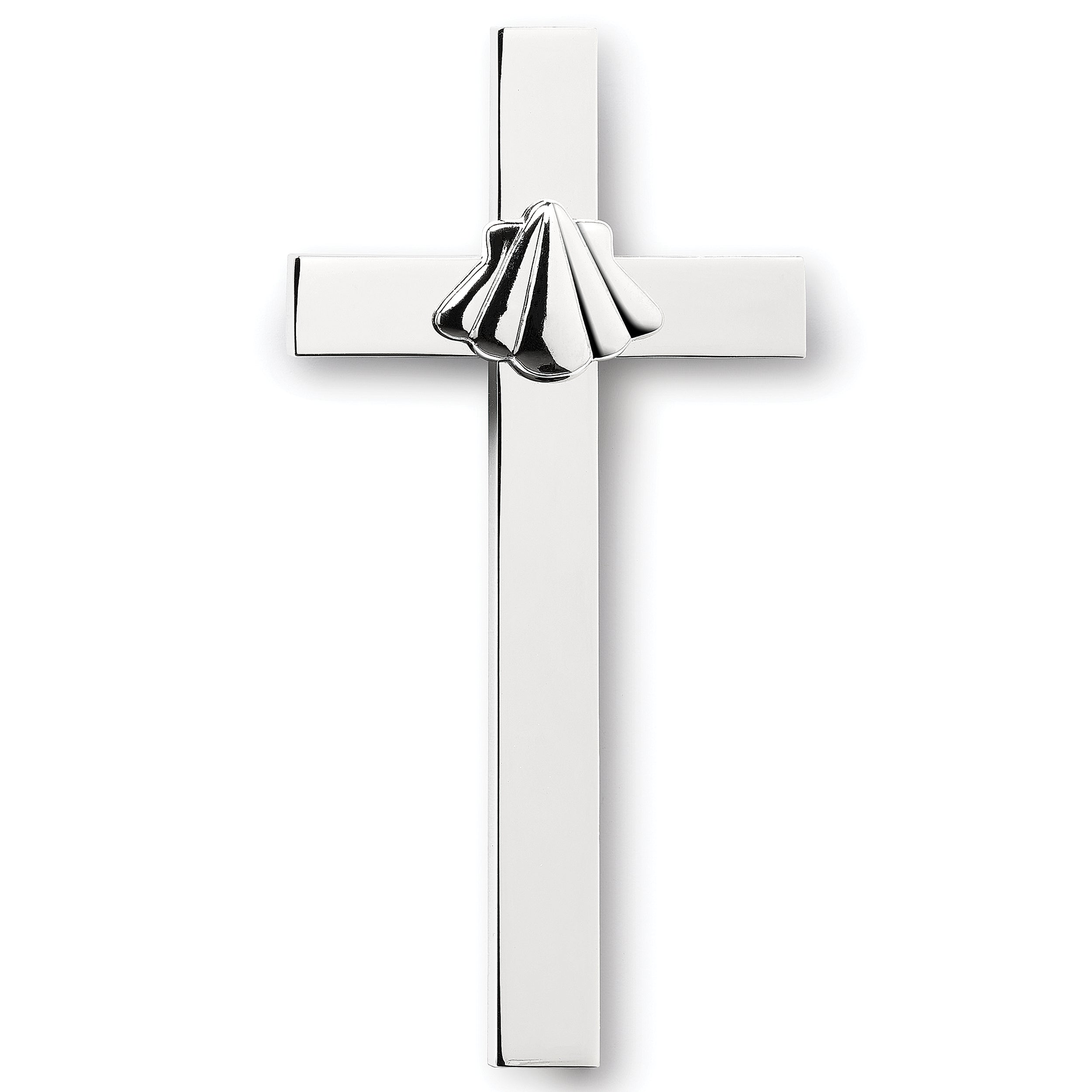 Caroline Collection Silver Baptism Cross with Shell