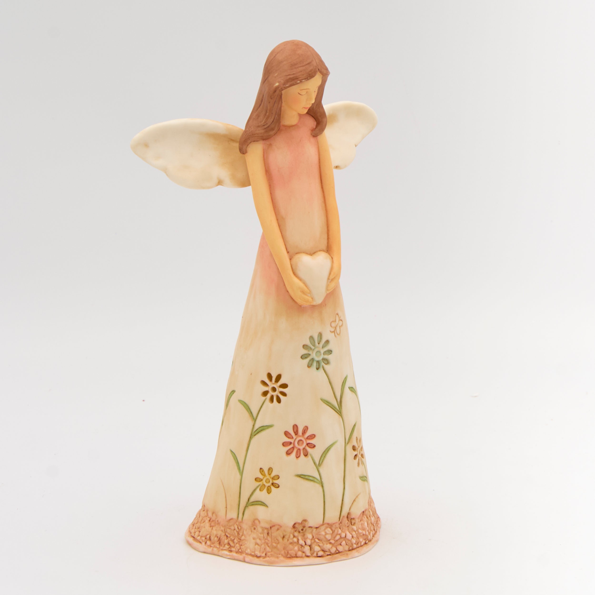 LED Angel with Heart Figure