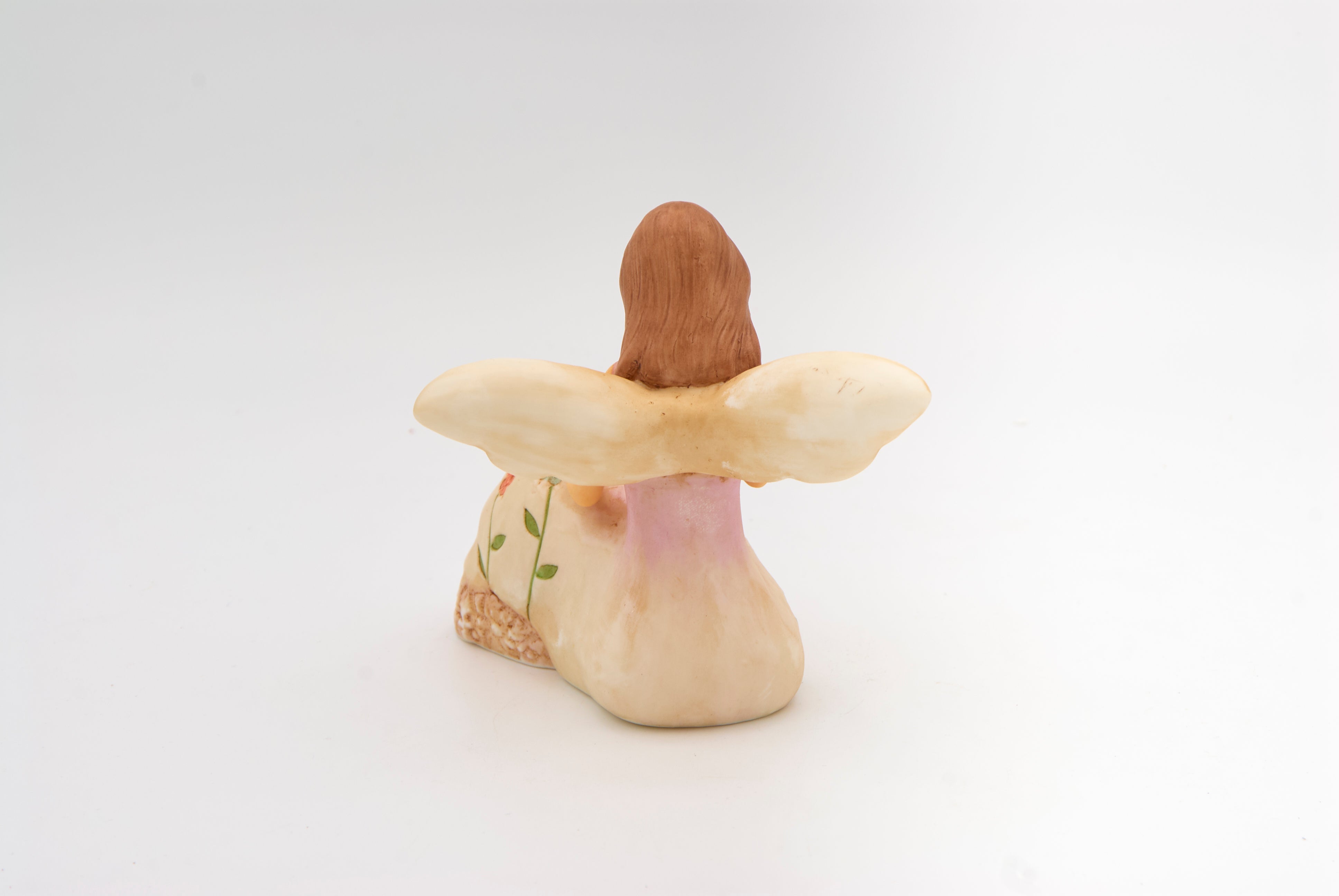 LED Seated Angel with Bird Figure