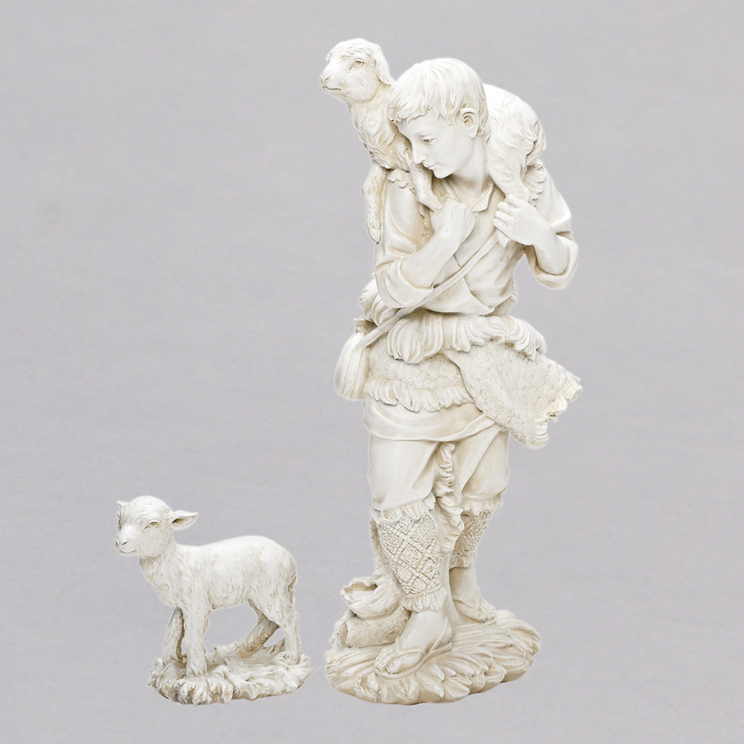 Joseph’s Studio Ivory Shepherd & Lamb 2-PC Garden Statue Set - 27" Scale