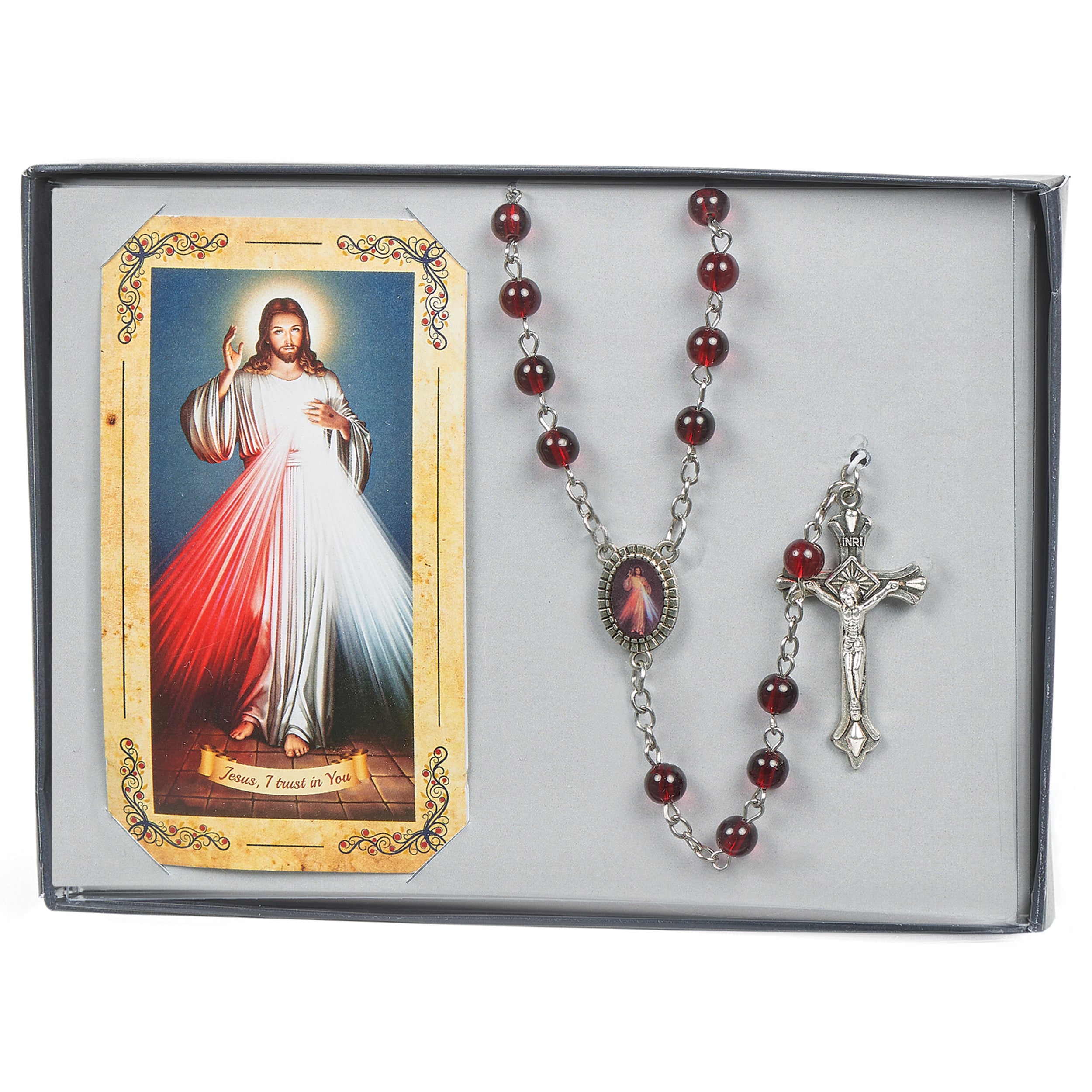 Divine Mercy Rosary with Prayer Card & Gift Box