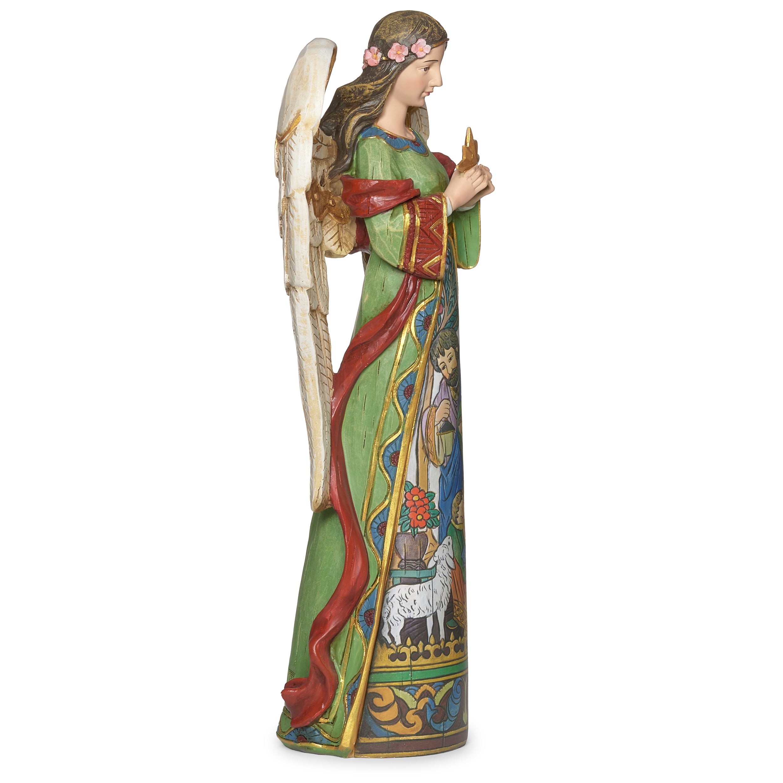 Joseph's Studio Angel Holding Star with Nativity Figure