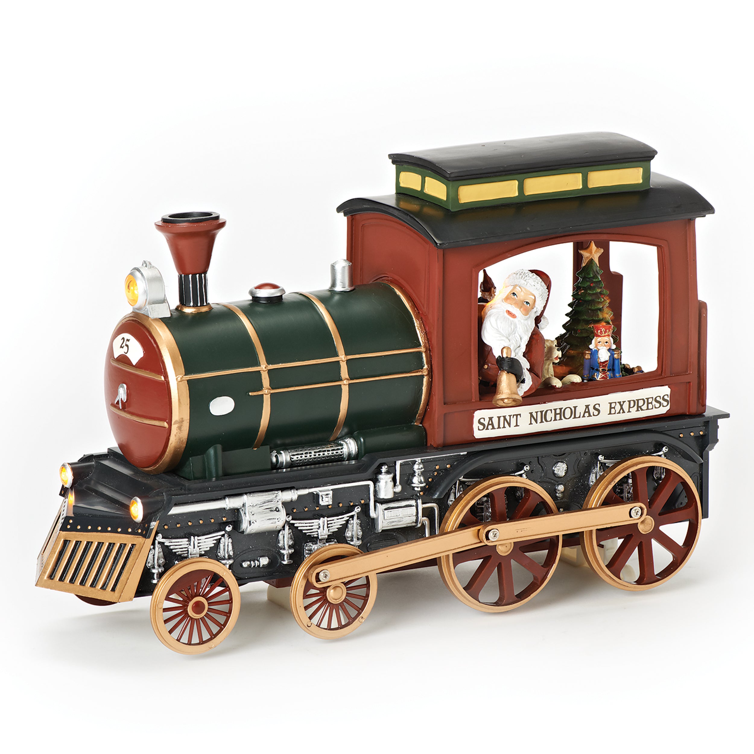 Amusements Lighted Musical Saint Nicholas Express Locomotive