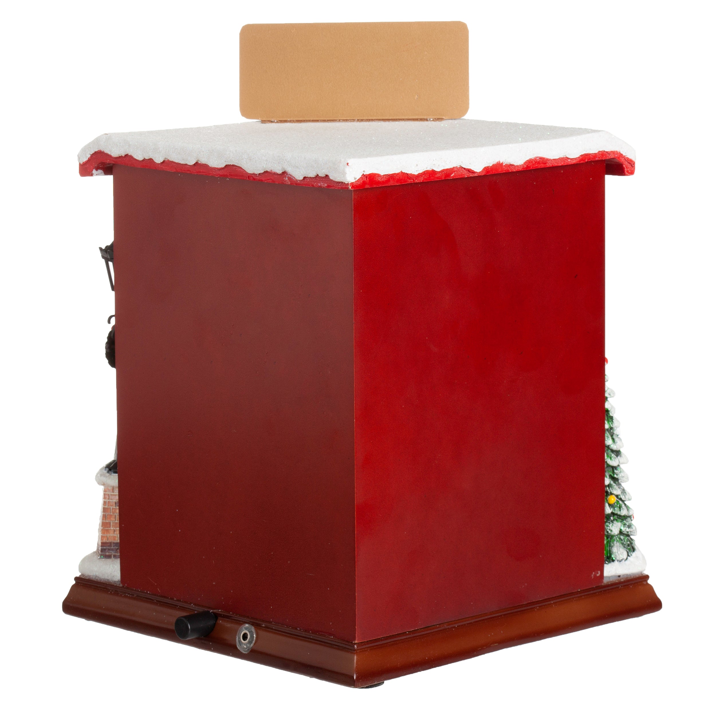 Amusements North Pole Toy Shop Lighted Musical Rotating Train Village Scene - 10" H