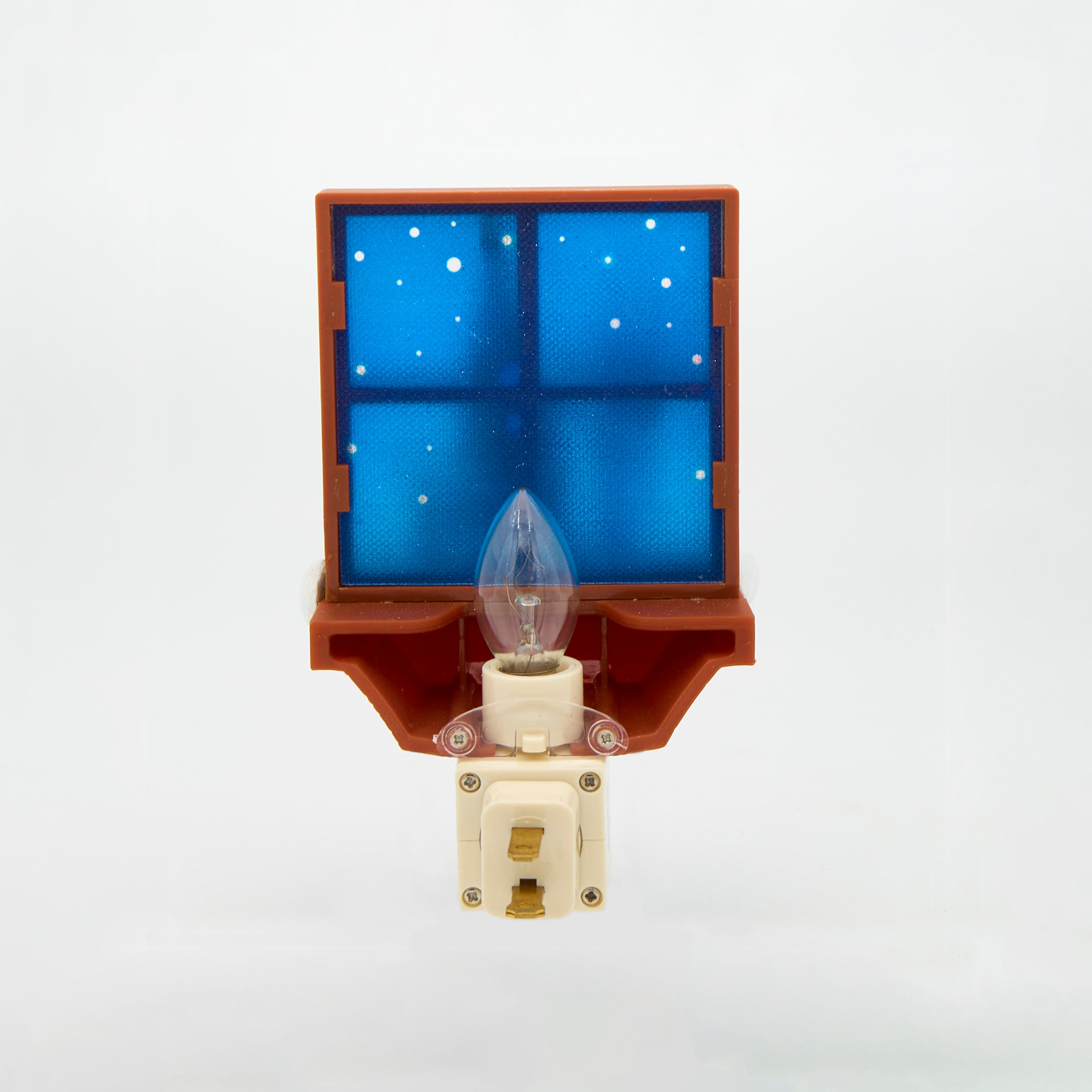 Decorative night light bulb in the back