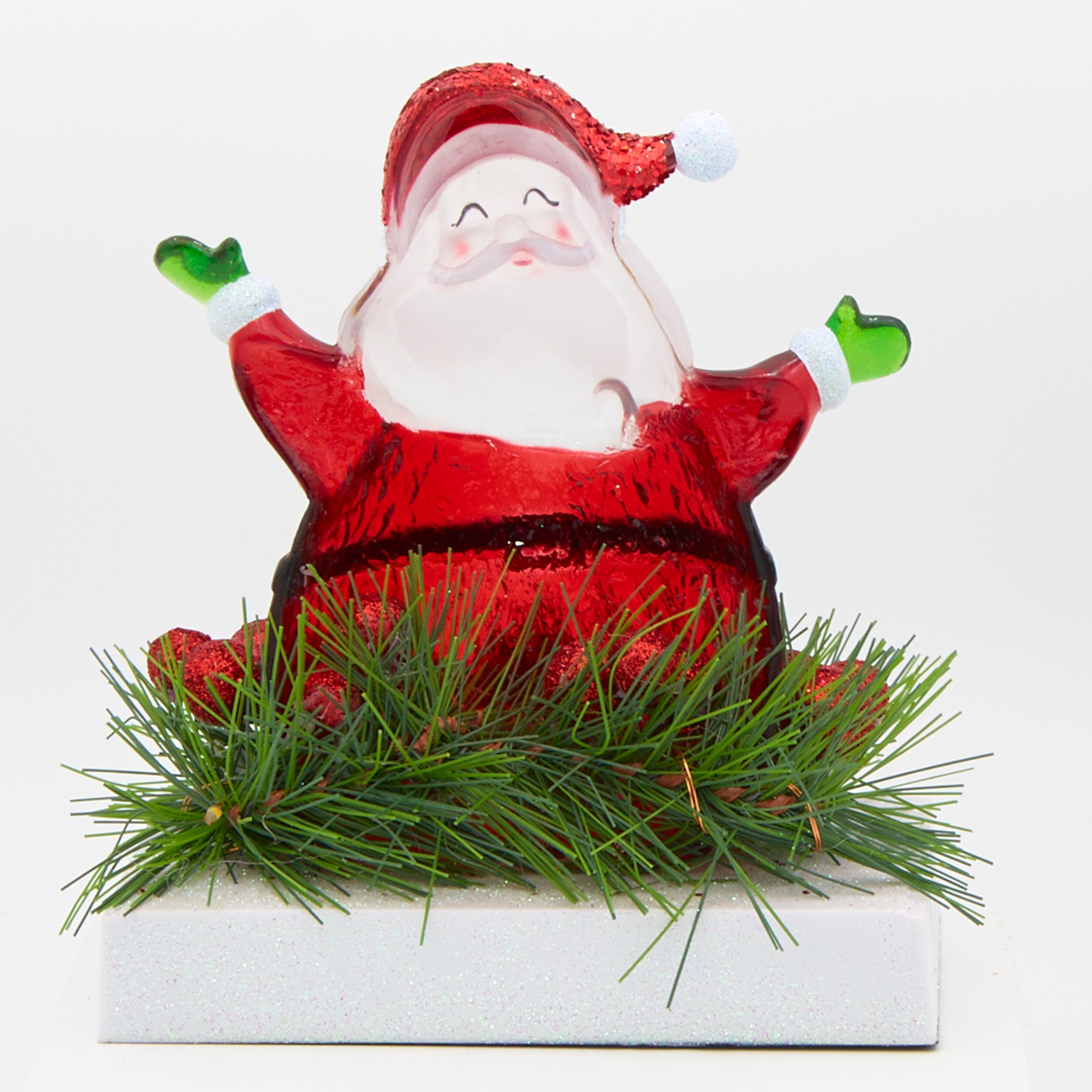 Lighted Santa Stocking Holder