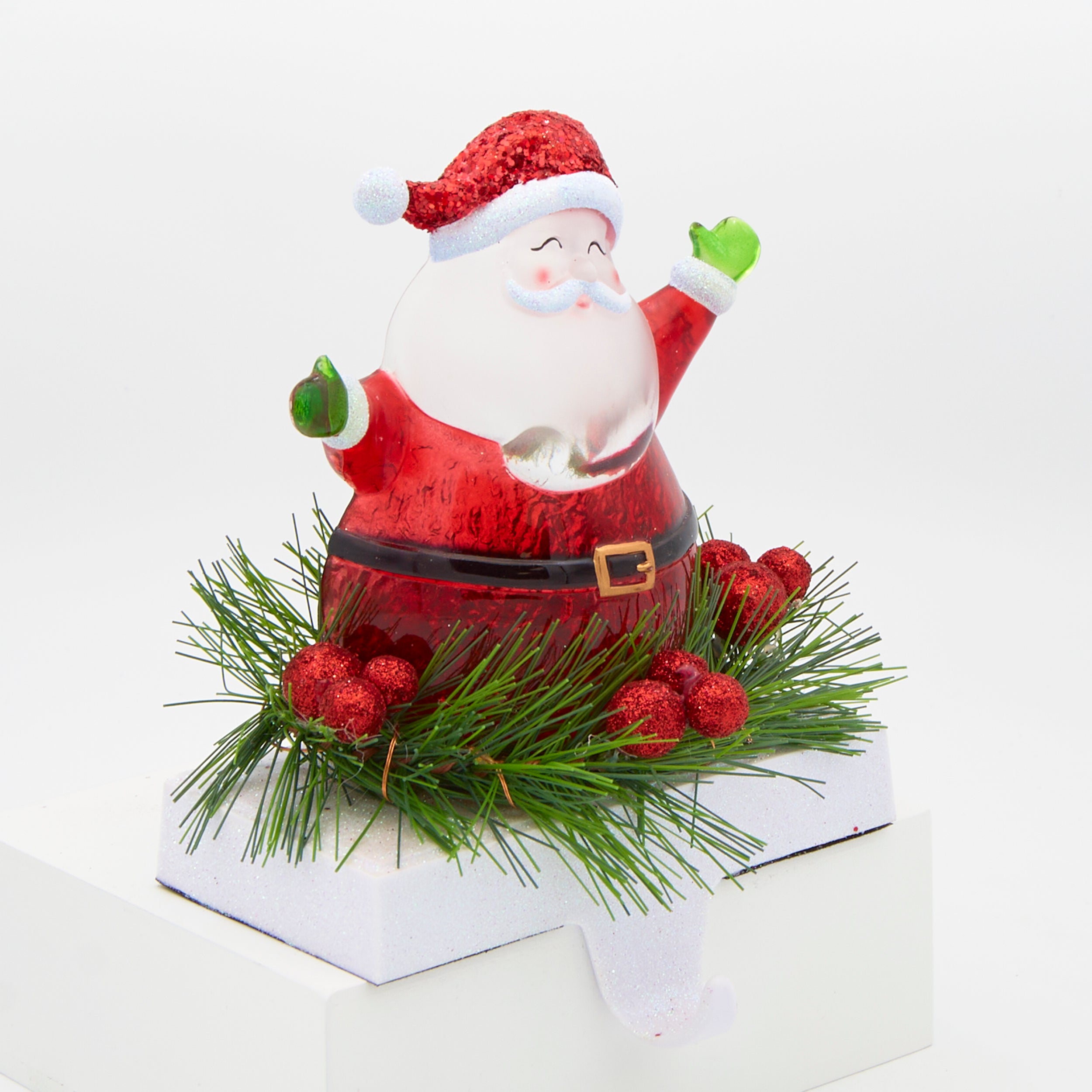 Lighted Santa Stocking Holder