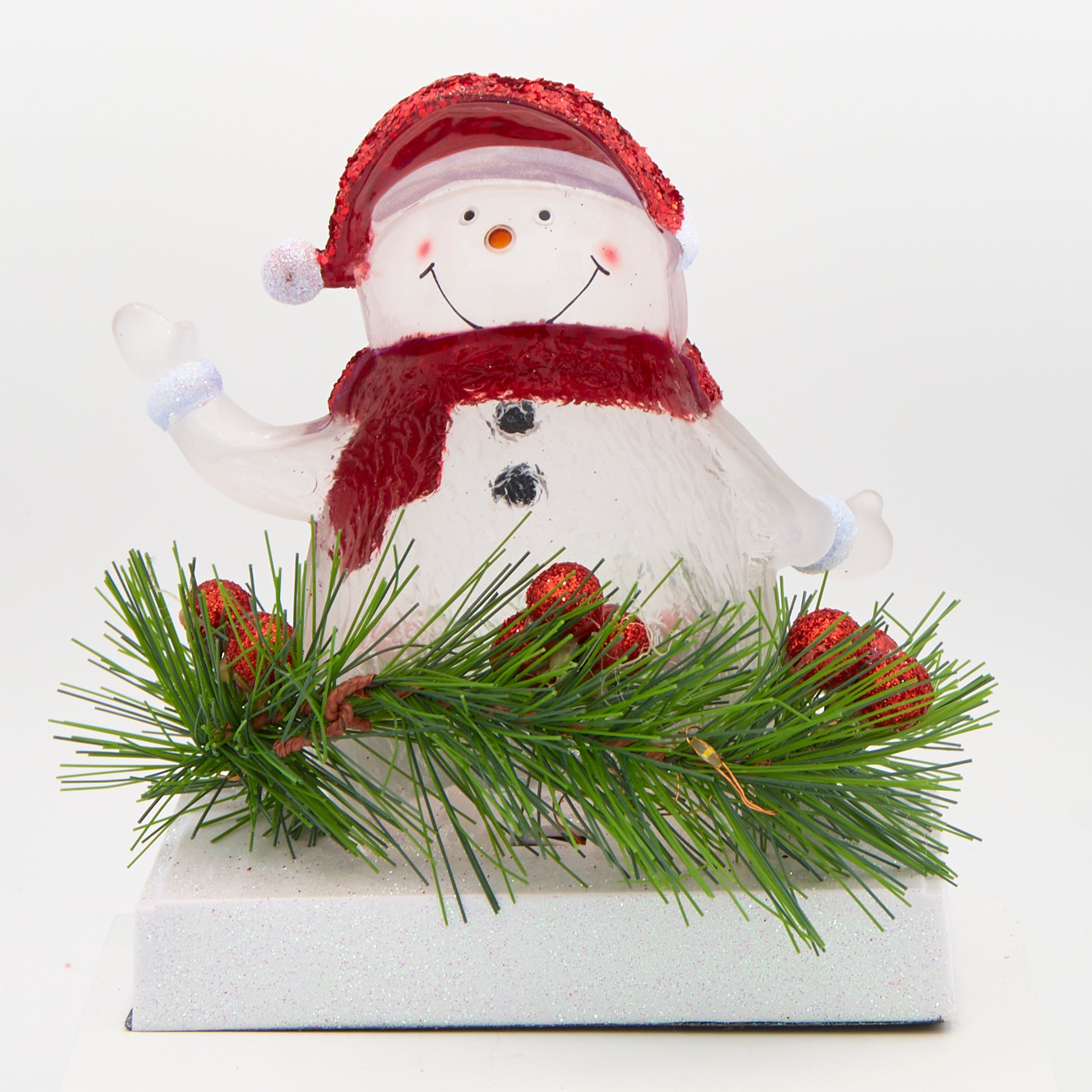 Lighted Snowman Stocking Holder