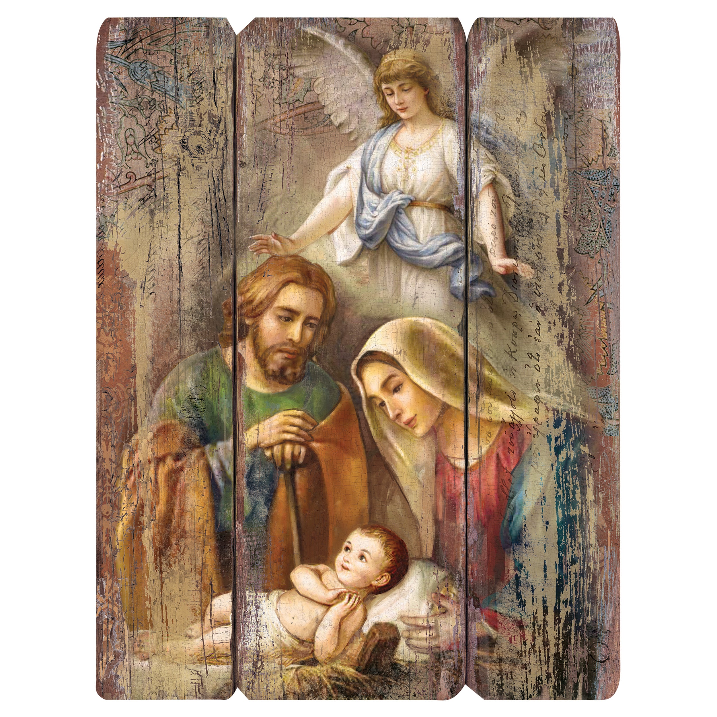 Joseph's Studio Holy Family with Angel Decorative Panel