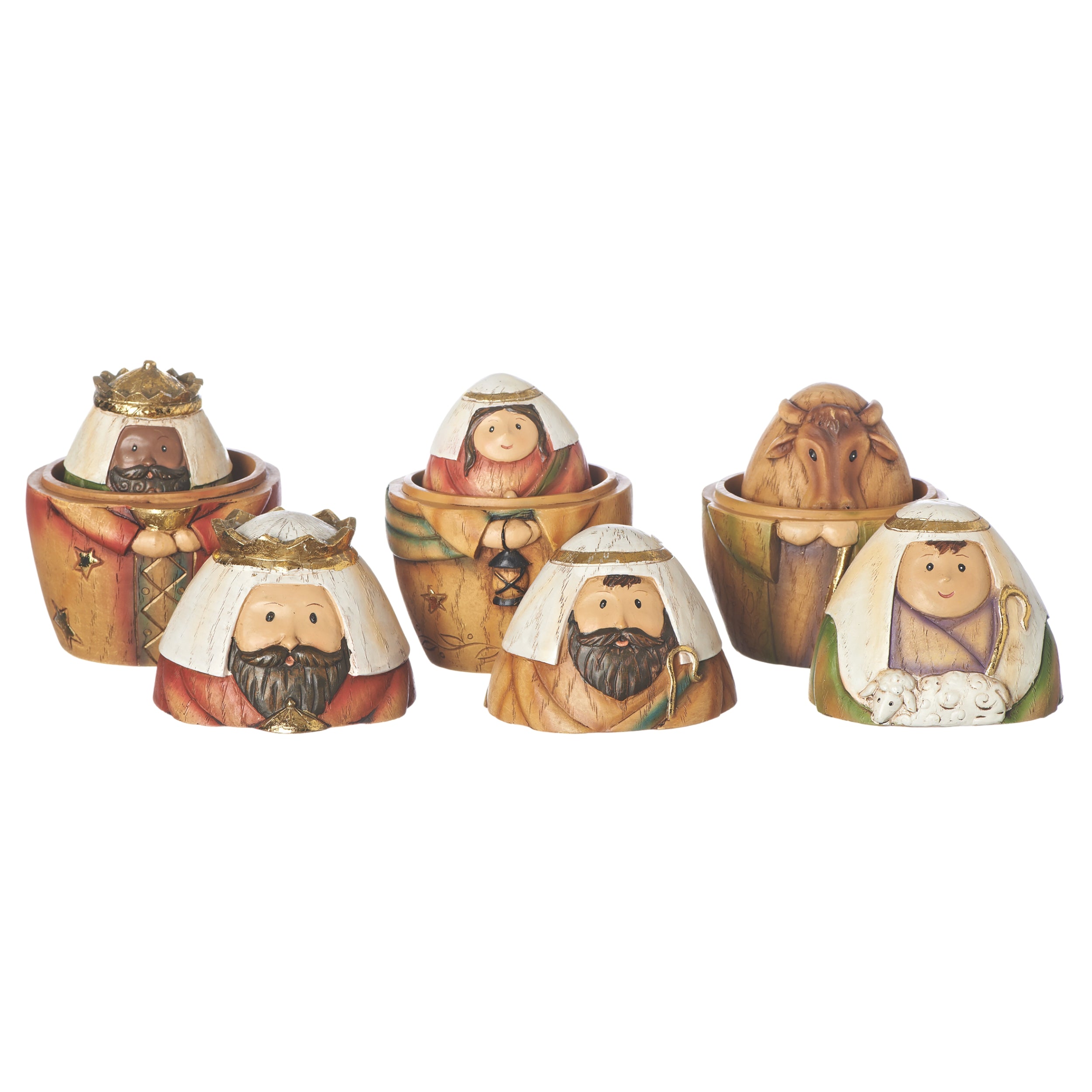 Colorful Nativity Nesting Set