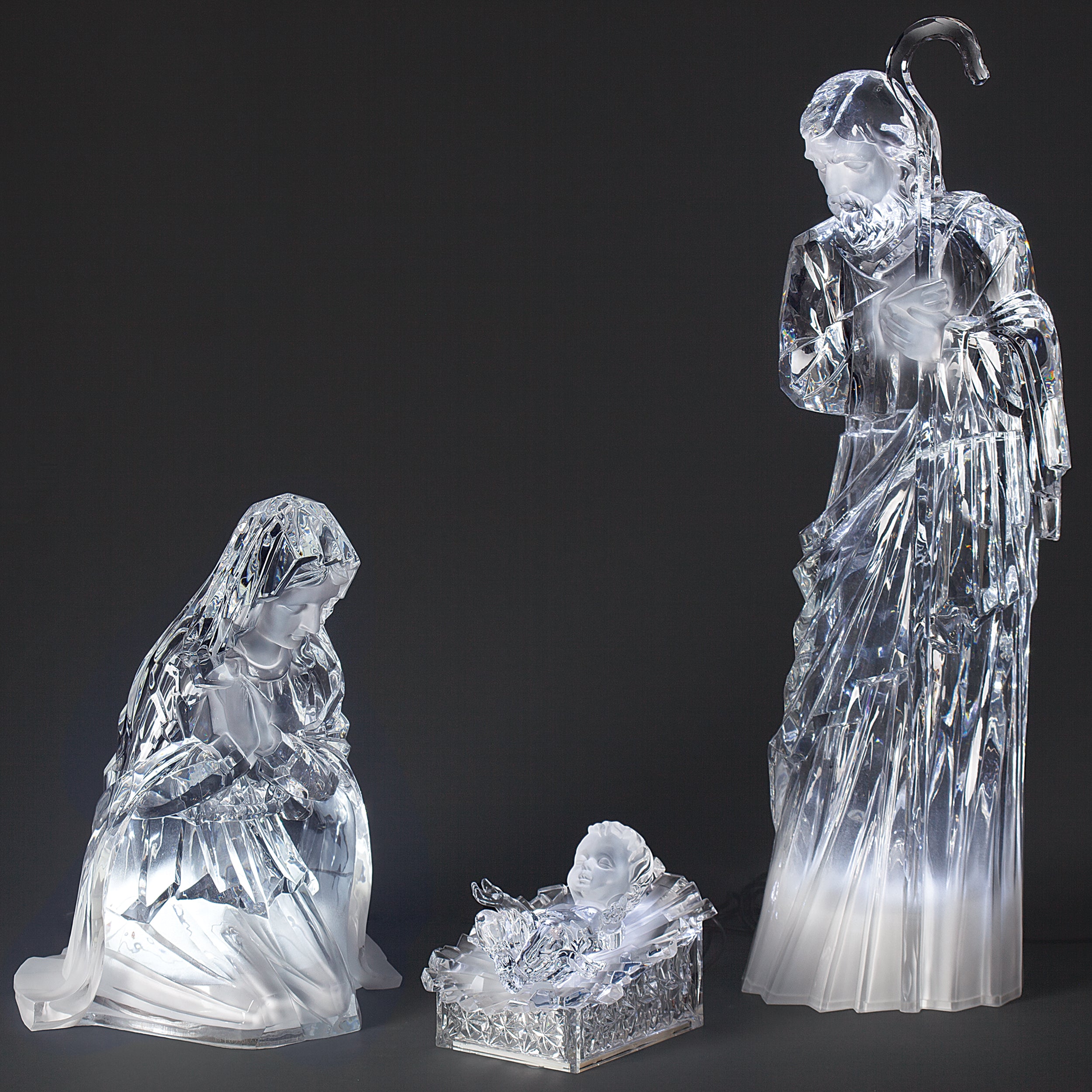 Lighted Holy Family Set