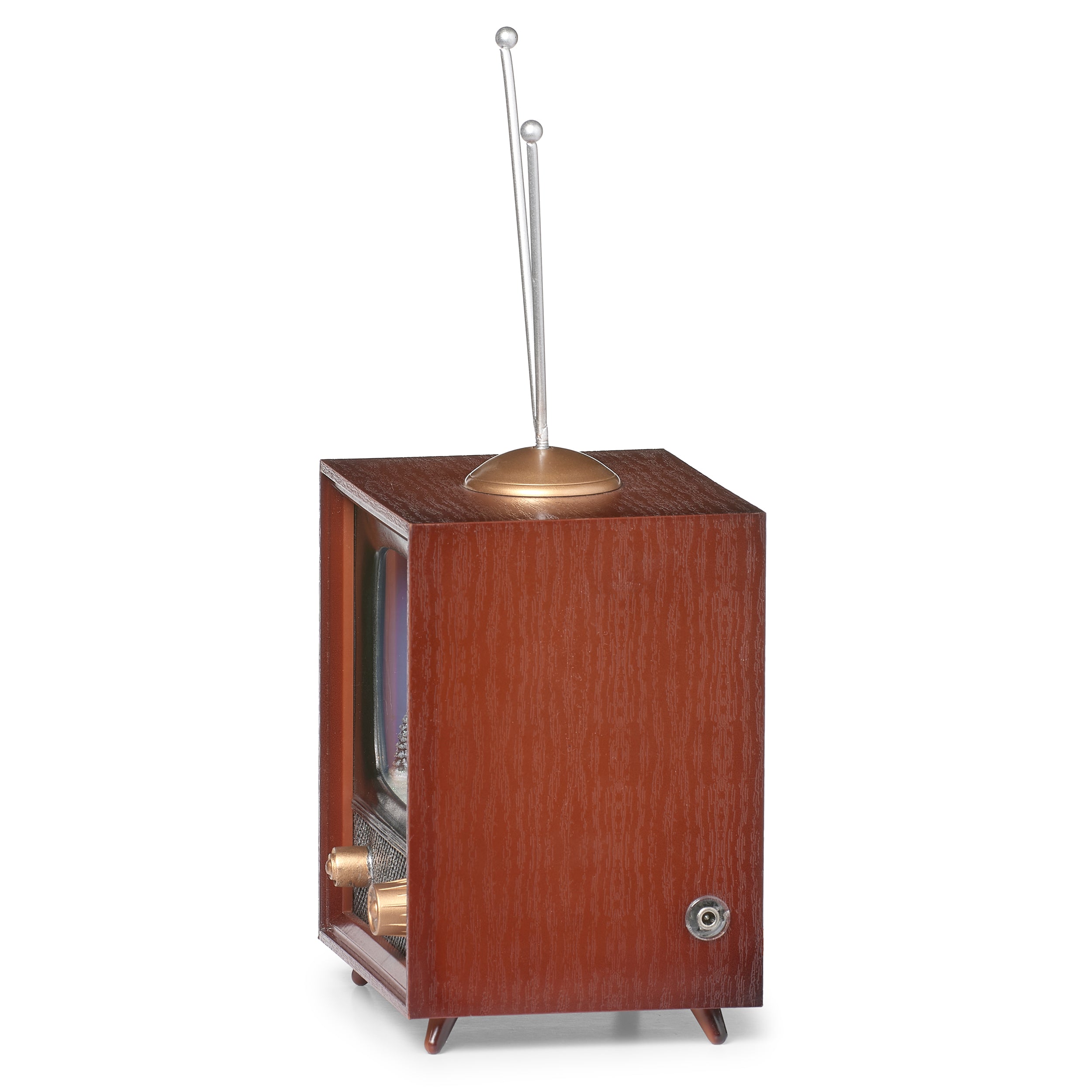 Amusements Musical Retro TV Snowy Holiday Village with Rotating Train