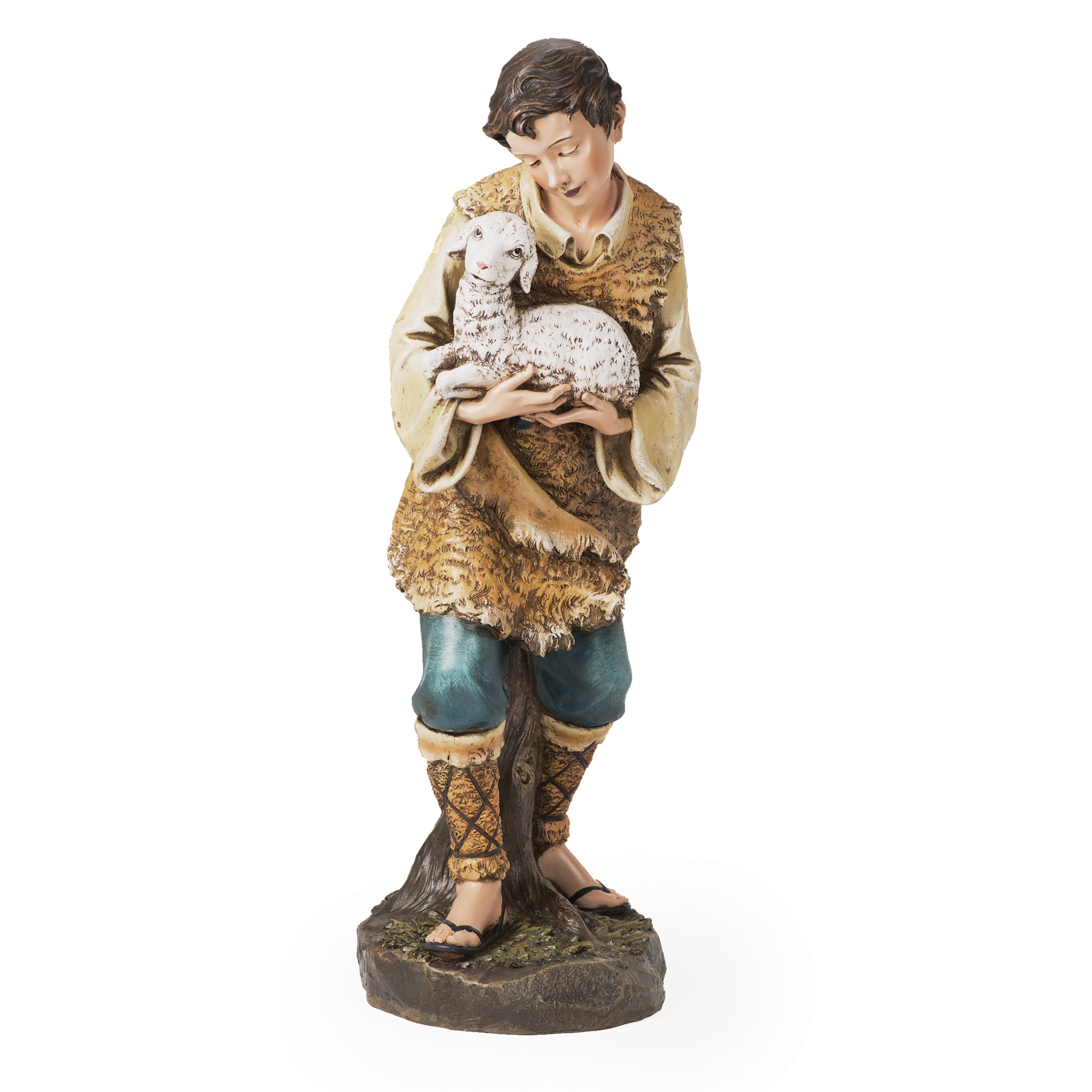 Joseph’s Studio Classic Shepherd with Lamb Statue - 39" Scale