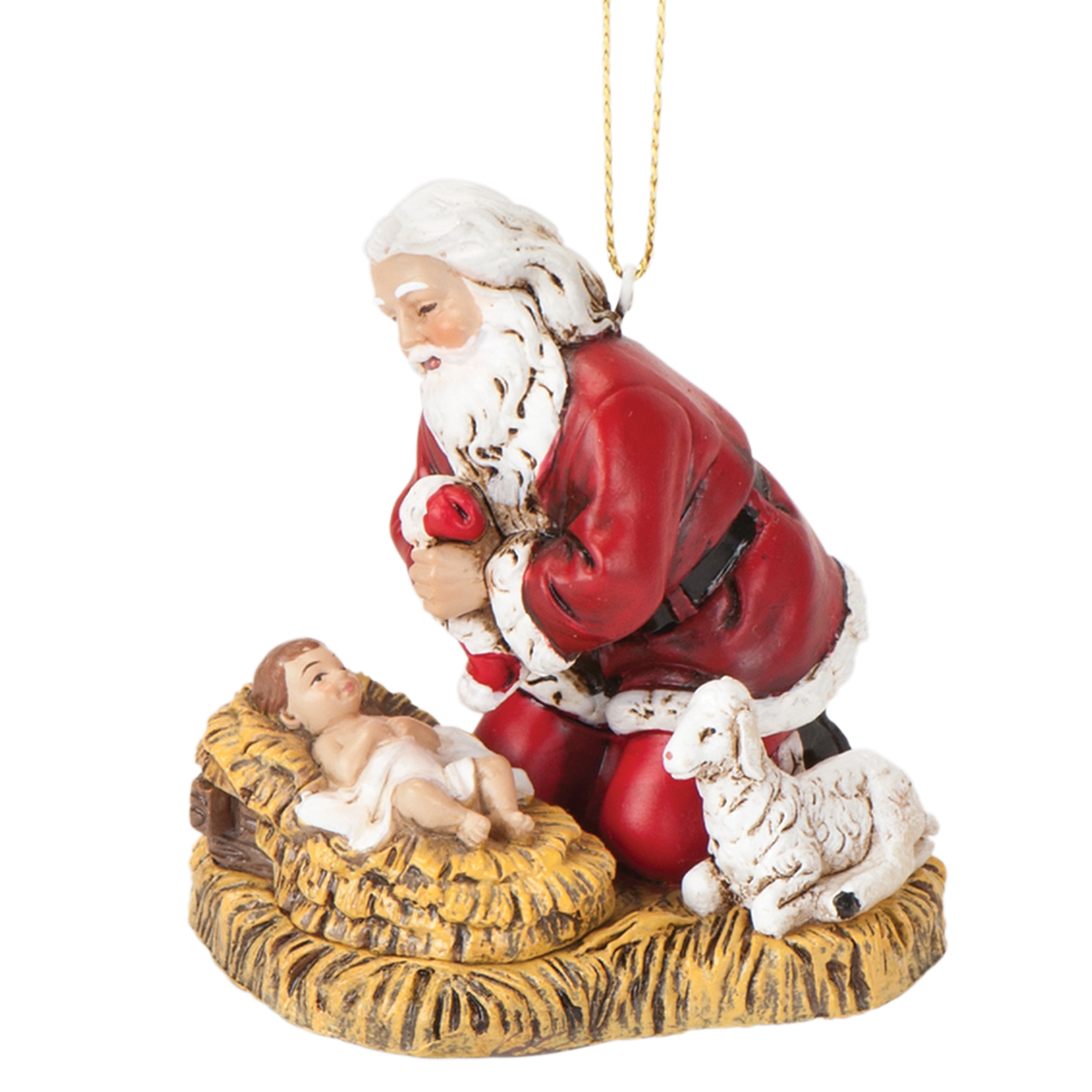 Joseph's Studio Inspiring Kneeling Santa Ornament