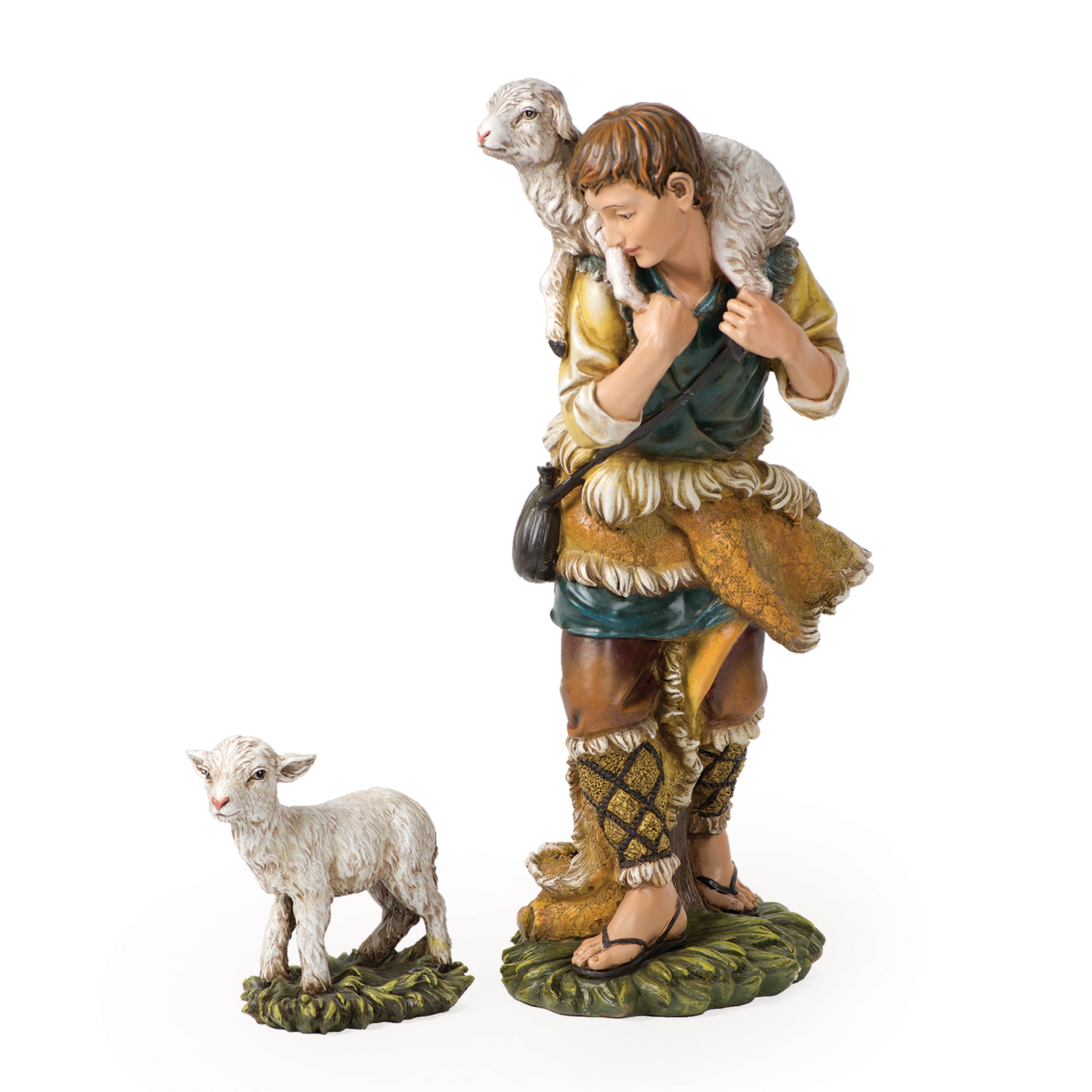 Joseph’s Studio Olive Shepherd & Lamb Set - 27" Scale