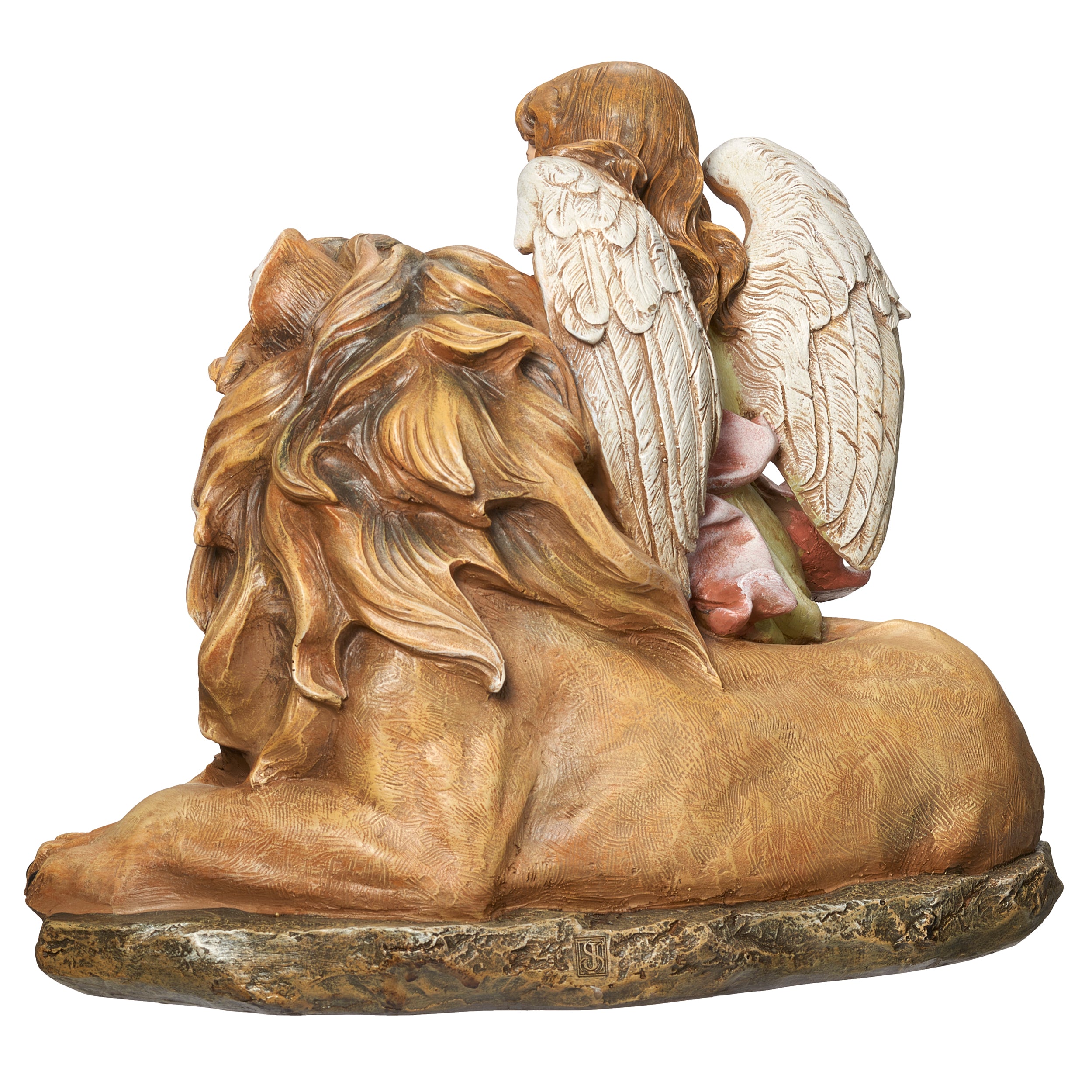 Joseph's Studio Lion & Lamb with Angel Figure - Renaissance Collection