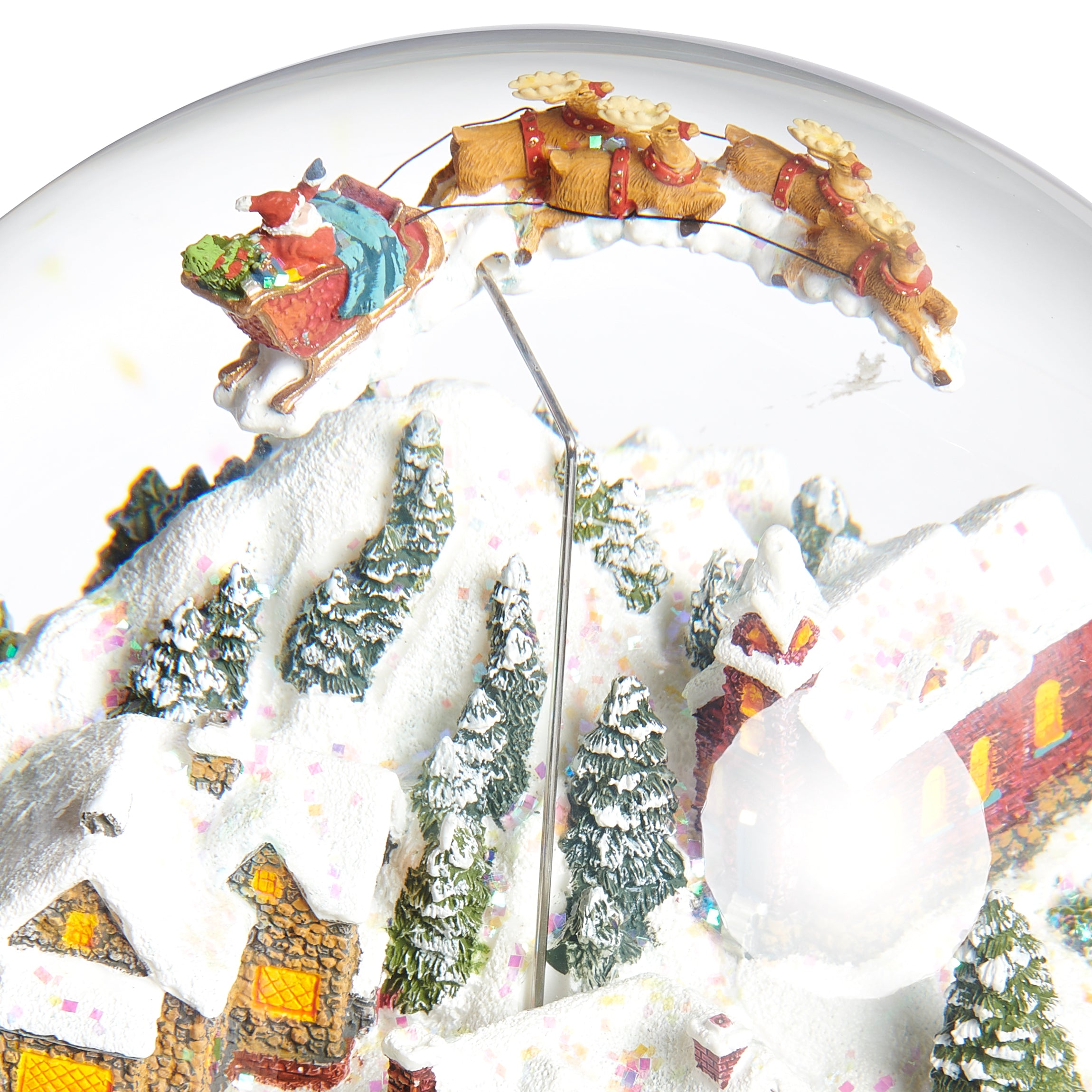 Glitterdome Musical Santa's Train Rotating - "We Wish You a Merry Christmas" Tune