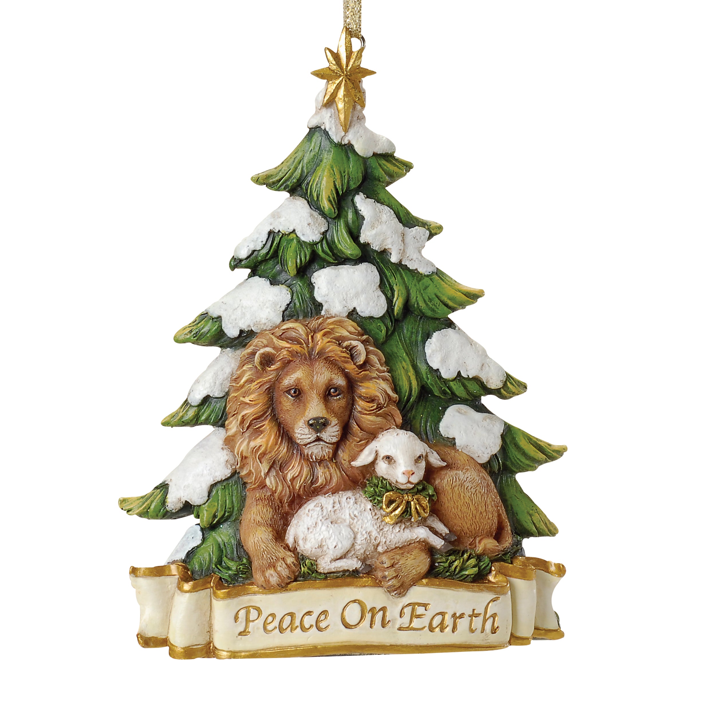 Joseph's Studio Lion and Lamb Peace on Earth Ornament