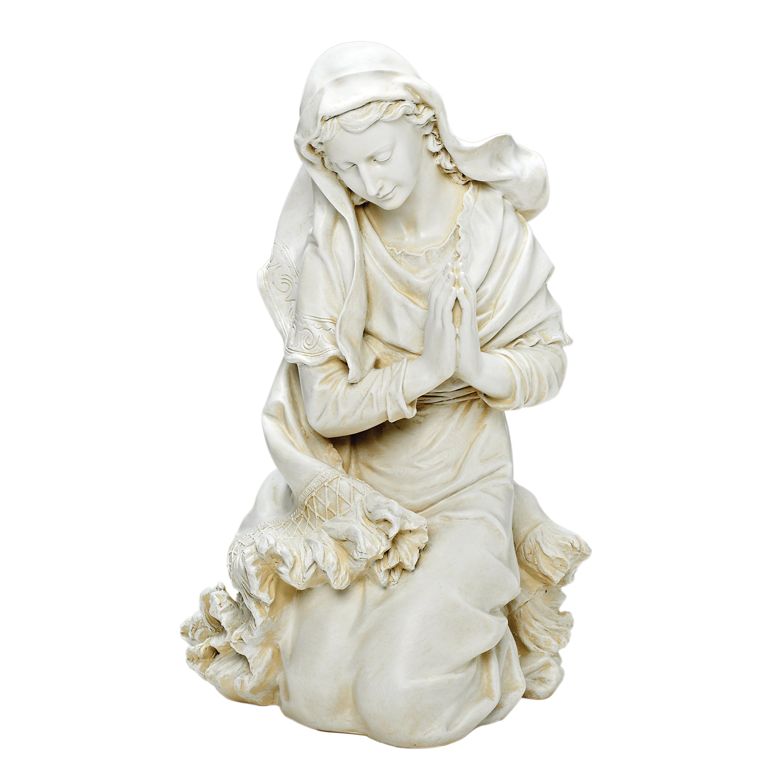 Joseph’s Studio Ivory Kneeling Mother Mary - 39" Scale