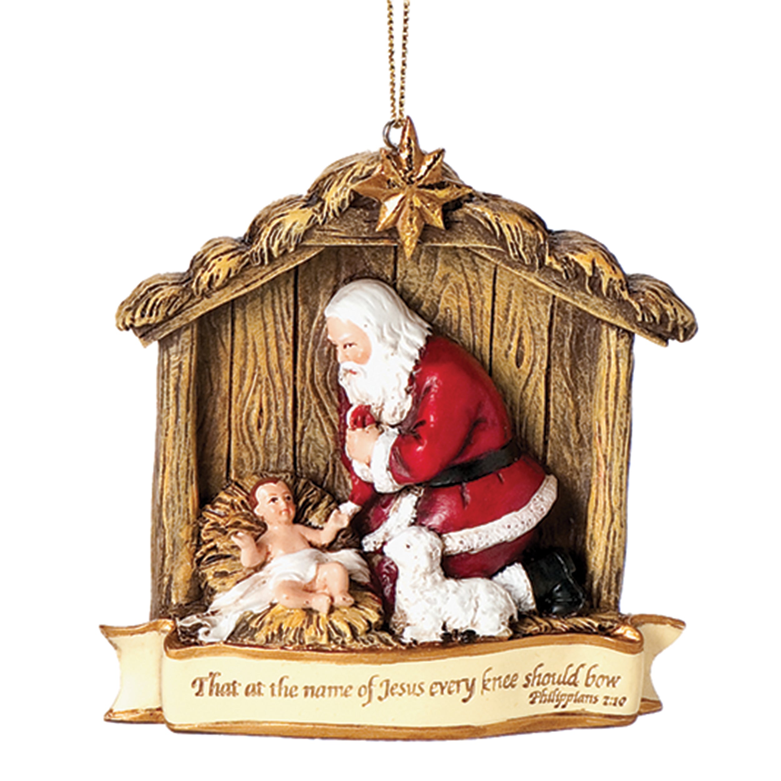 Joseph's Studio Kneeling Santa Kneeling Stable Ornament