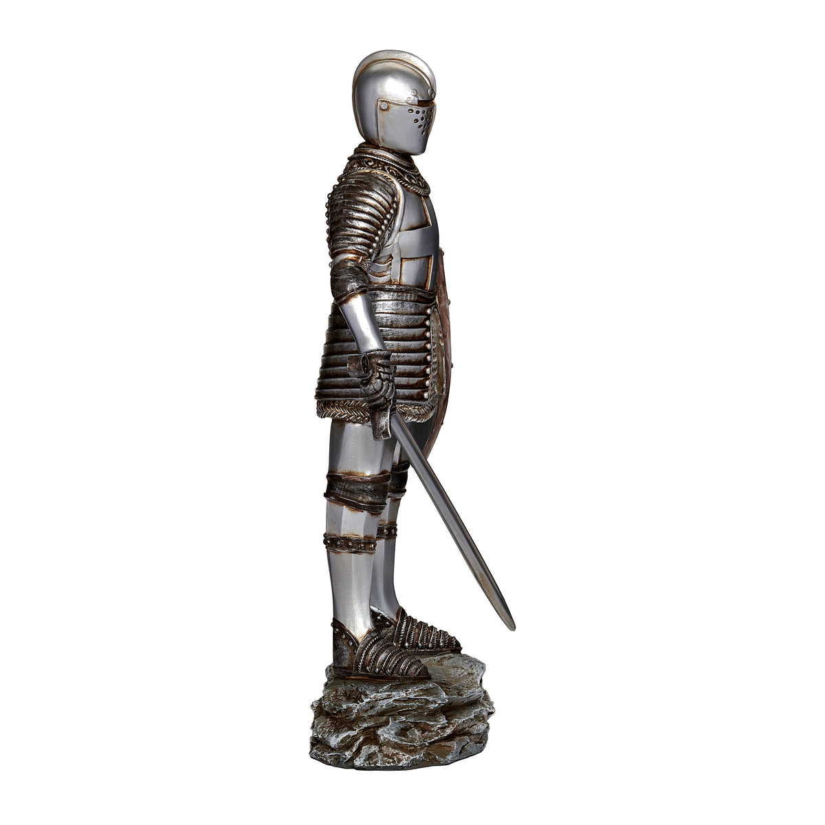 Armor of God Knight Figure side view with sword