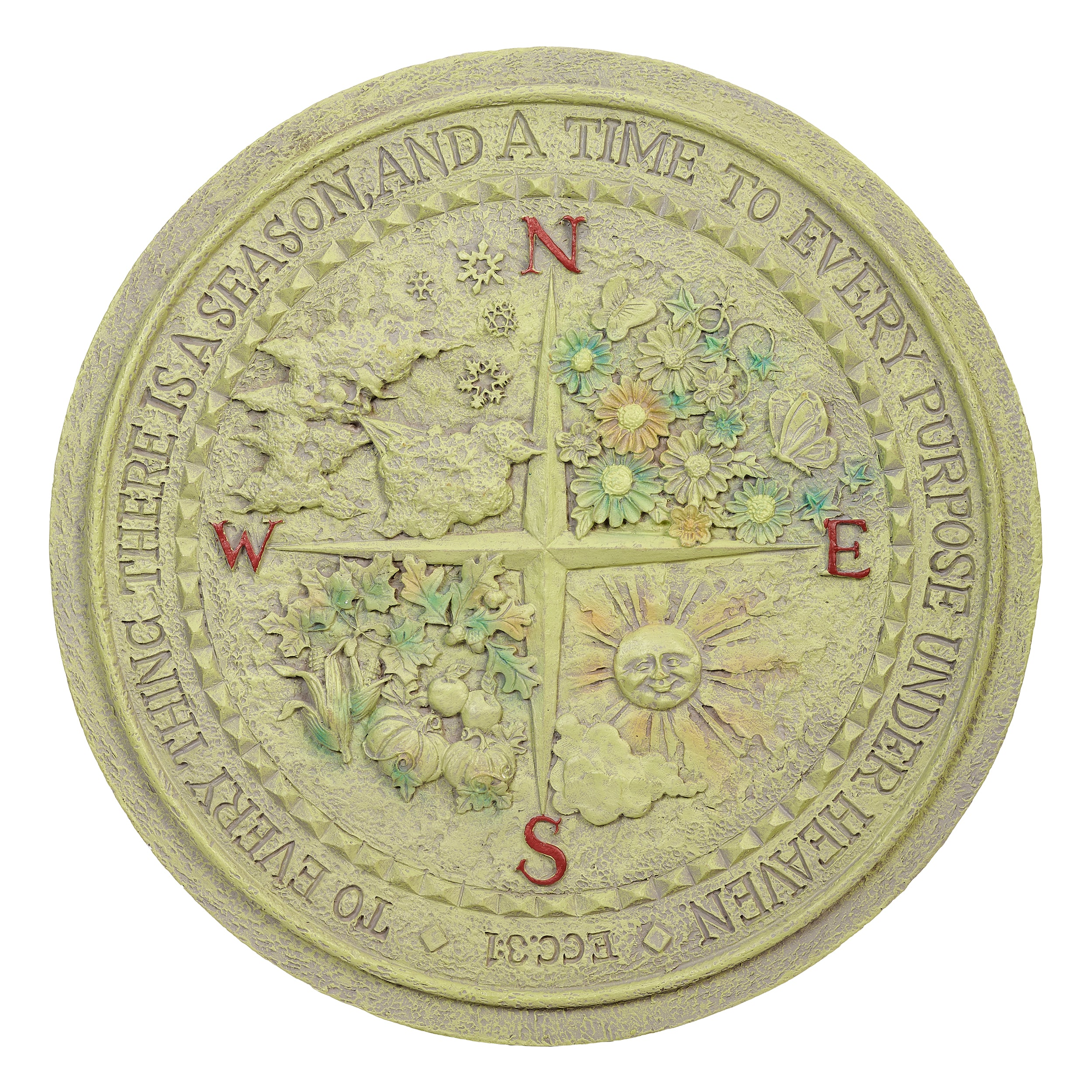 Seasonal Compass Garden Stone – Ecclesiastes 3:1