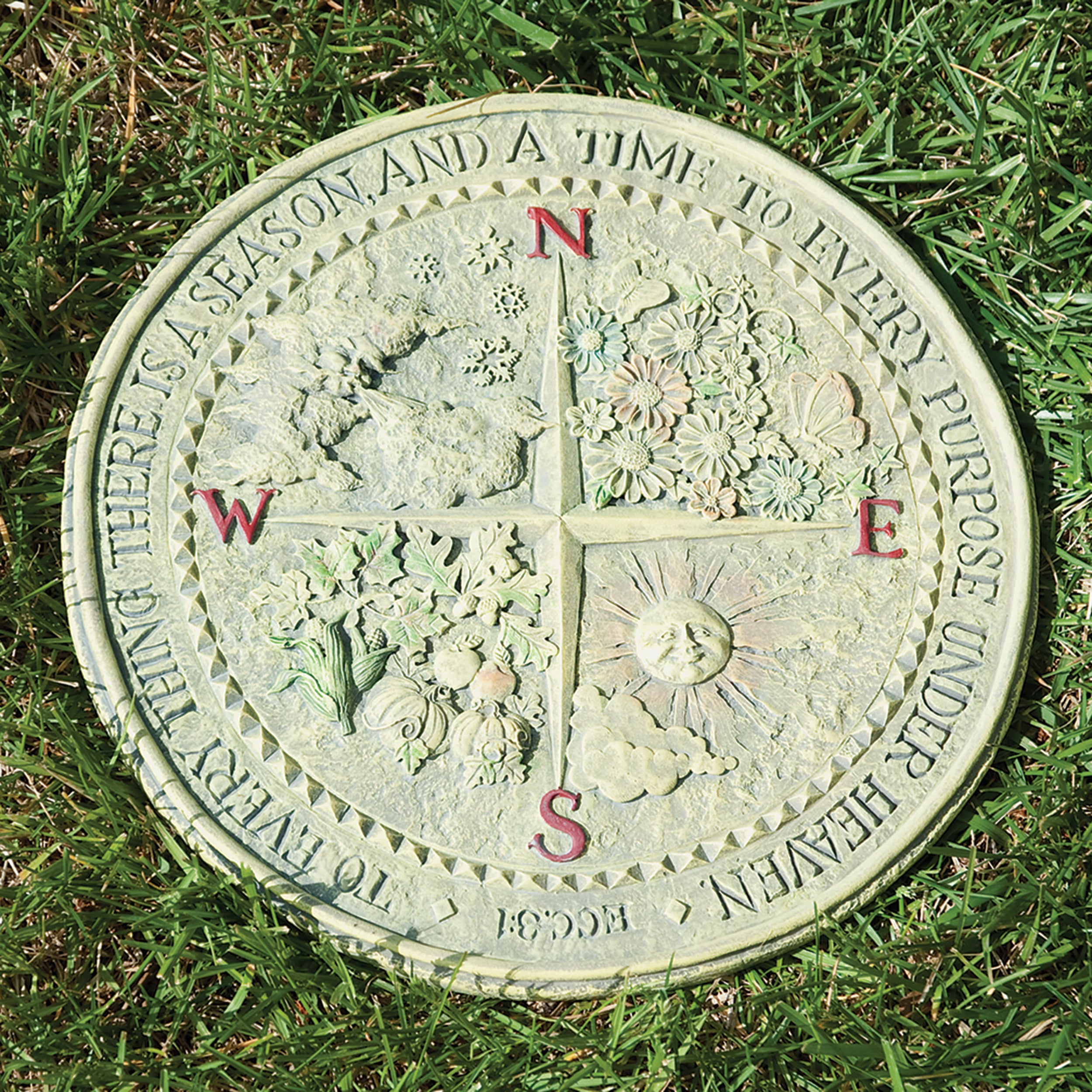 Seasonal Compass Garden Stone – Ecclesiastes 3:1