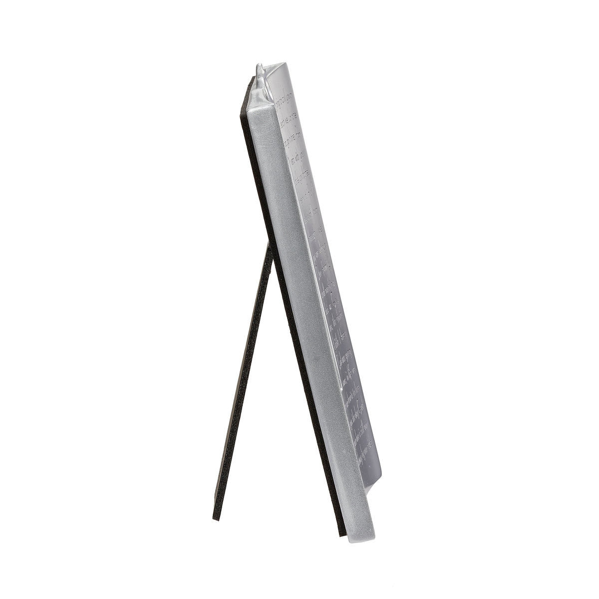 Side view of "Little I Knew" Memorial Picture Frame showing the frame depth and tabletop easel stand