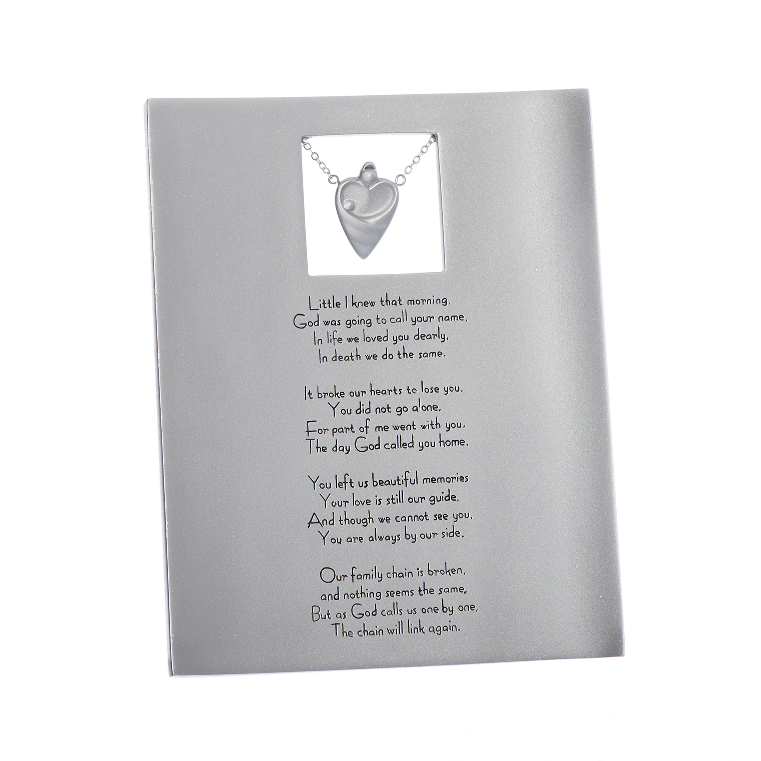 Memorial Plaque with Heart Charm – If Tears Could Build a Stairway