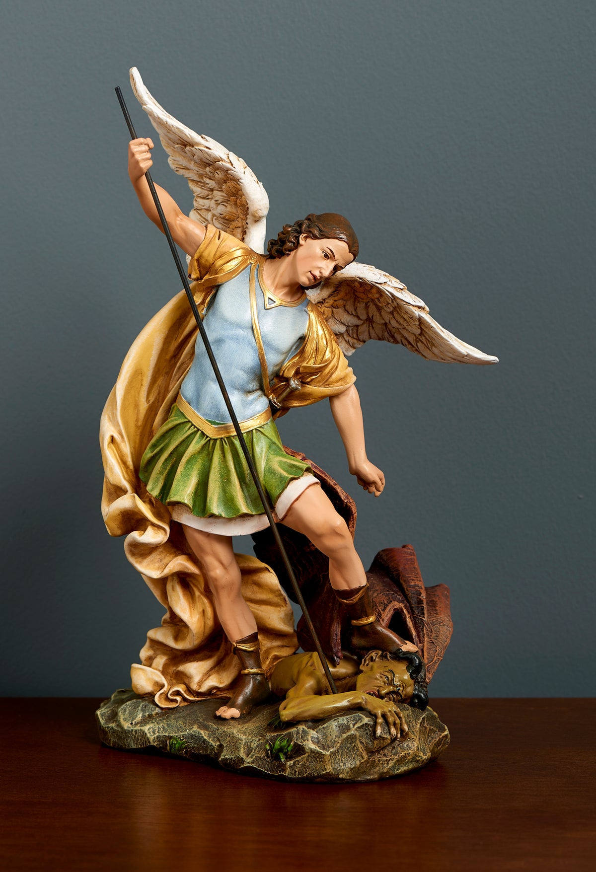 Joseph's Studio St. Michael religious statue displayed on wooden tabletop