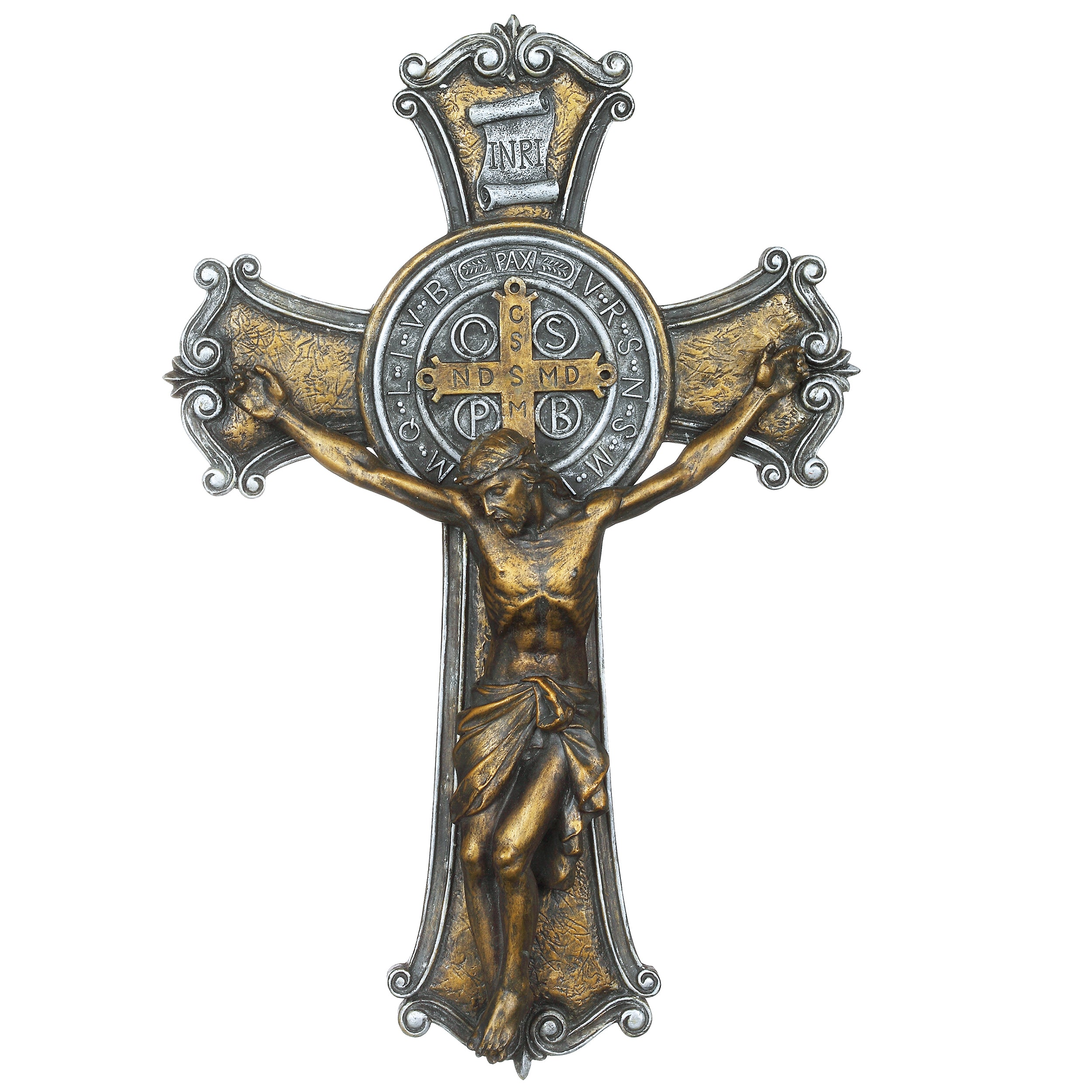 Joseph's Studio St. Benedict Two-Tone Crucifix