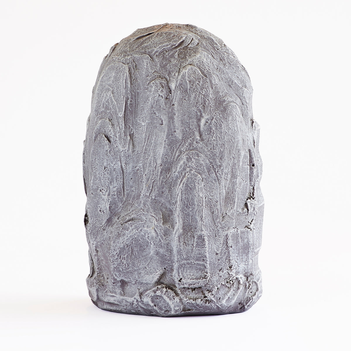 Back view of Divine Mercy Tabletop Grotto showing textured stone-look design