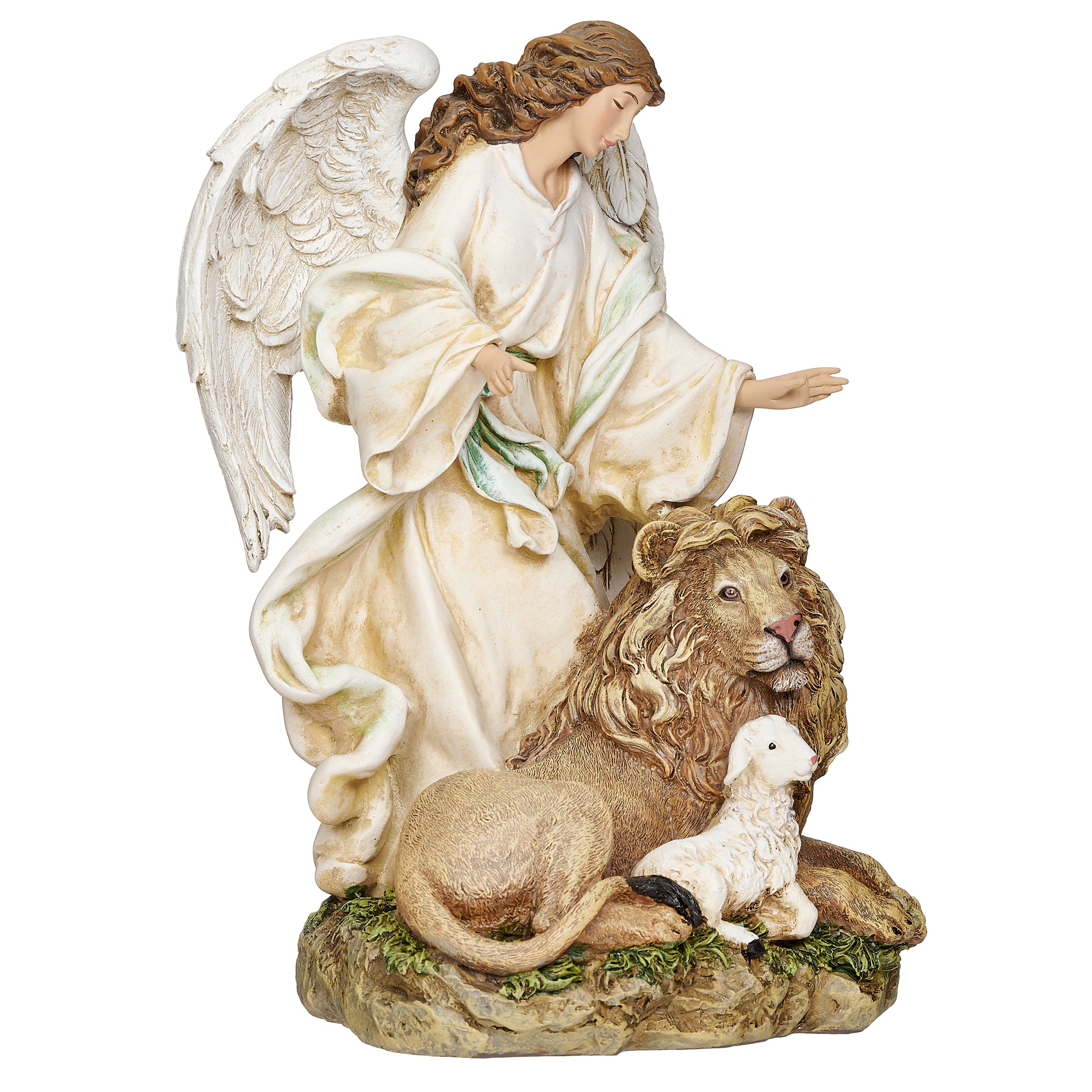 Joseph's Studio Angel with Lion & Lamb Figure – Renaissance Collection