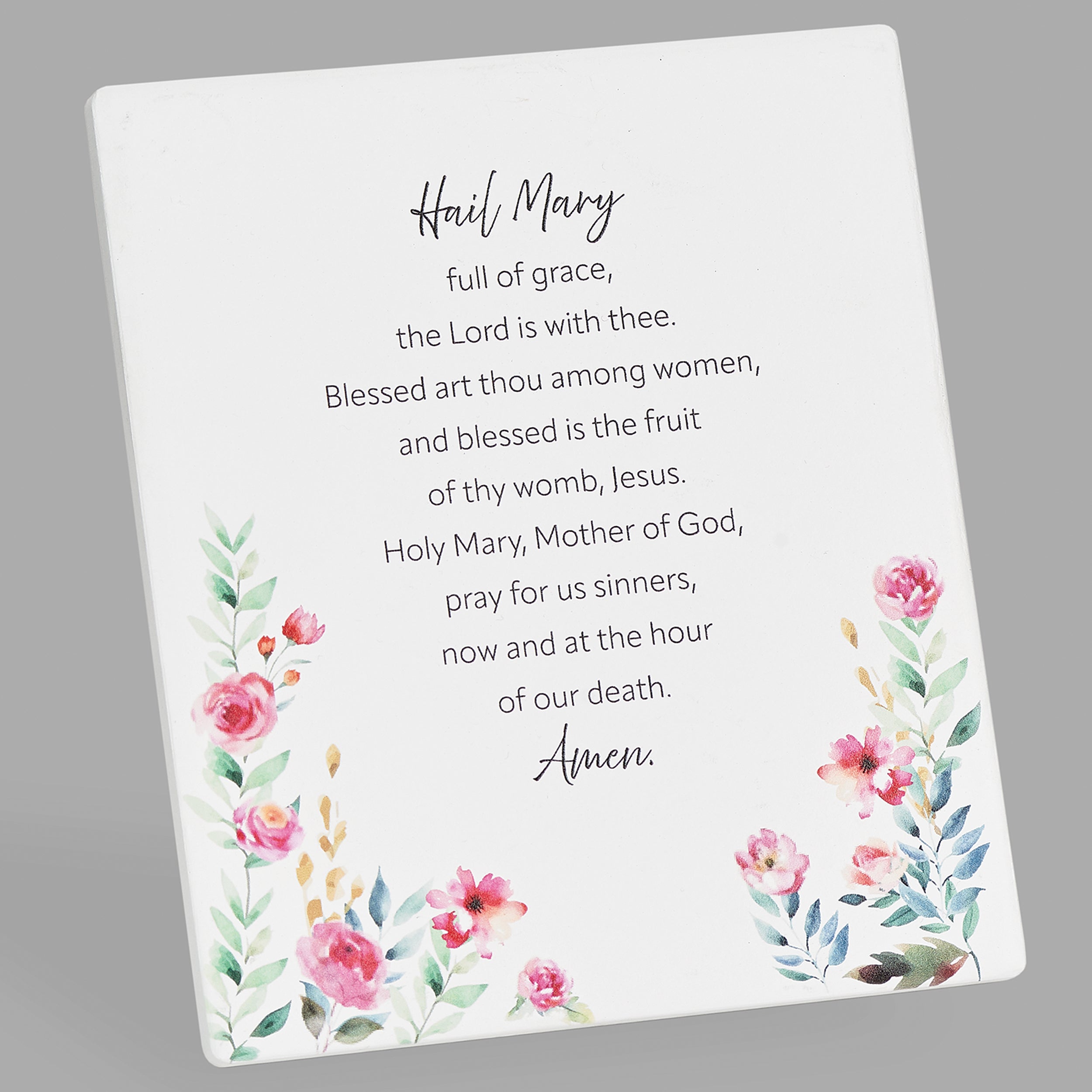 Hail Mary Wall Plaque with Easel Back