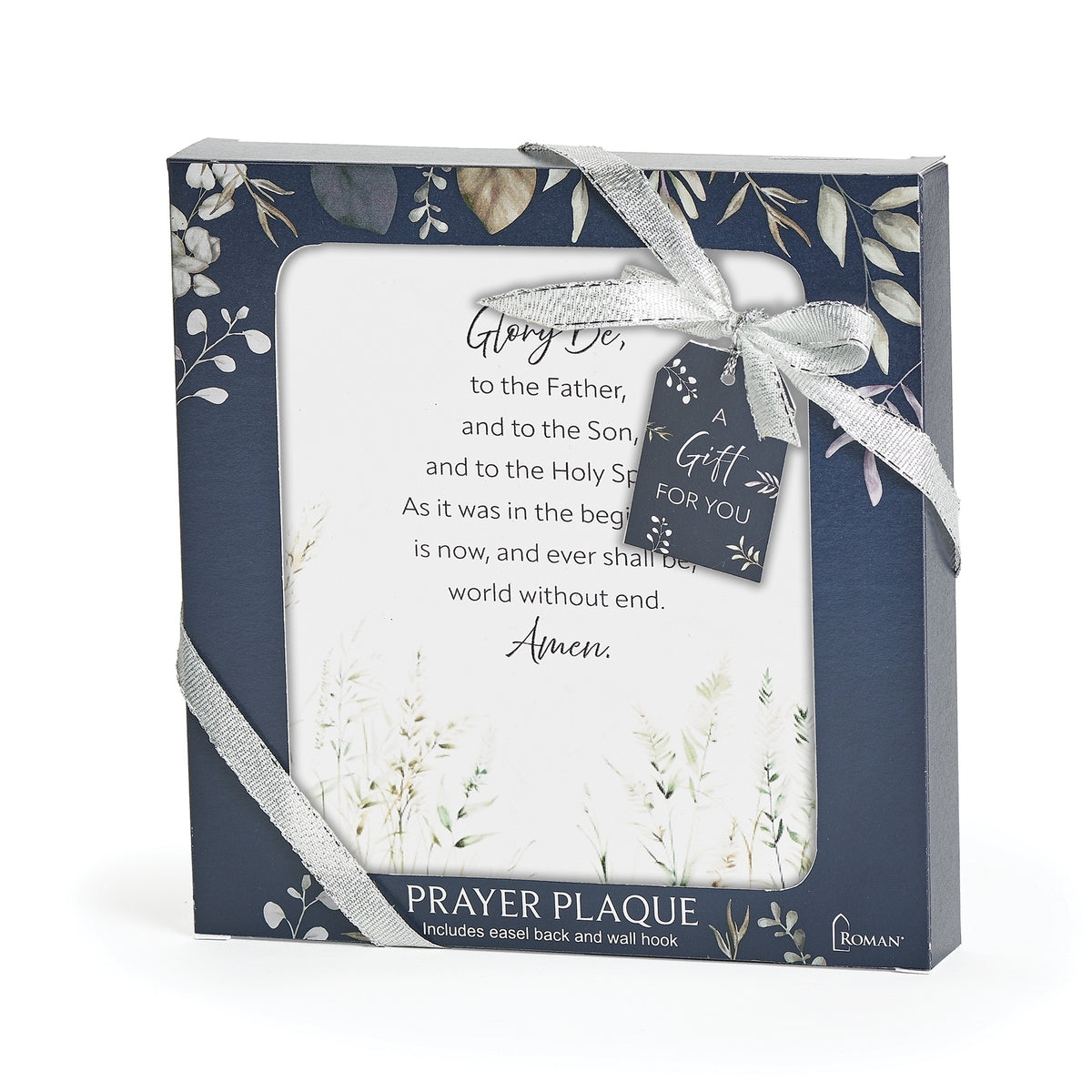 Glory Be Wall Plaque displayed with a dark decorative border surrounding the printed prayer