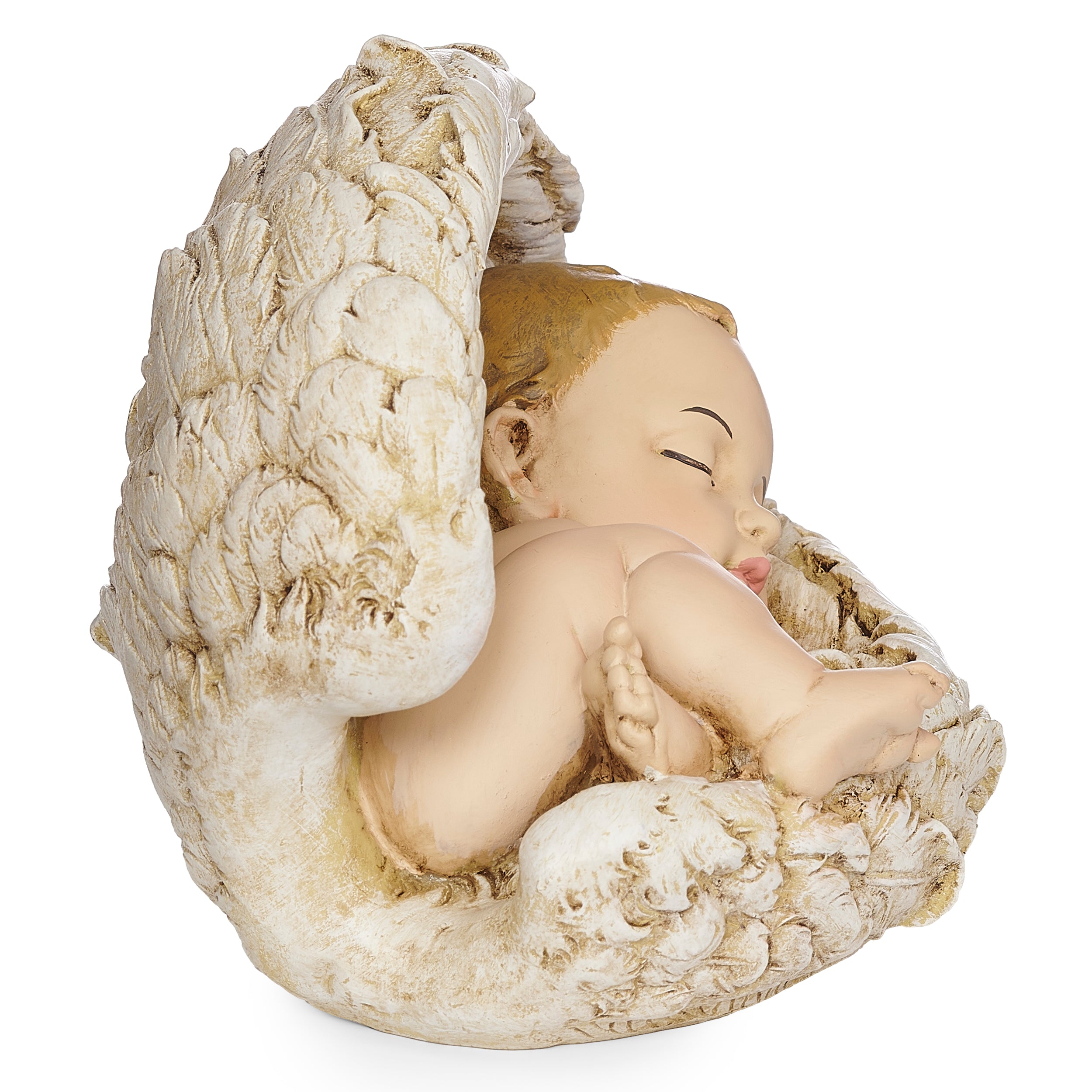 Joseph's Studio Sleeping Baby in Angel Wings Figure - Renaissance Collection