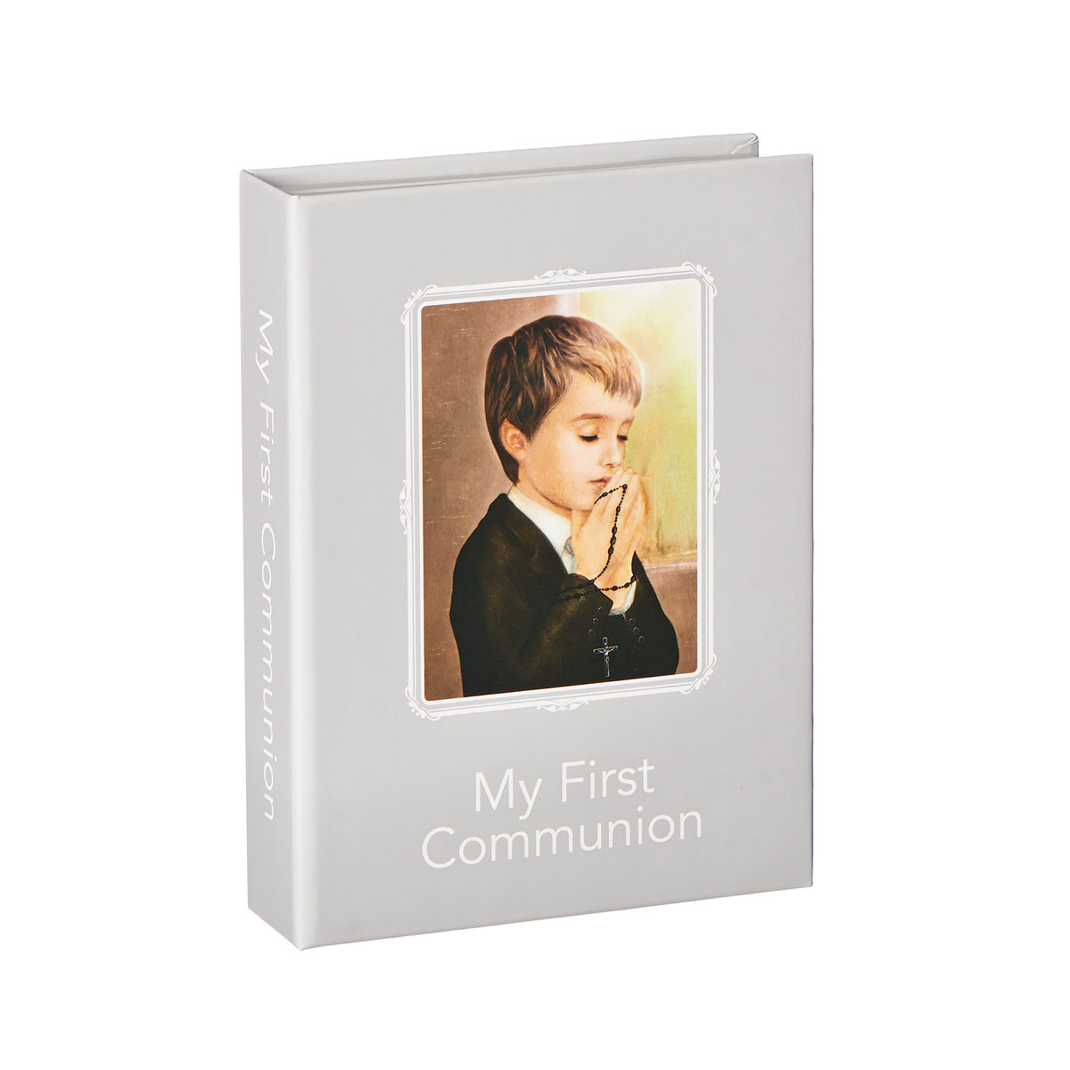 Closed Joseph's Studio First Communion Folder Set for boys featuring a First Communion image on the front cover