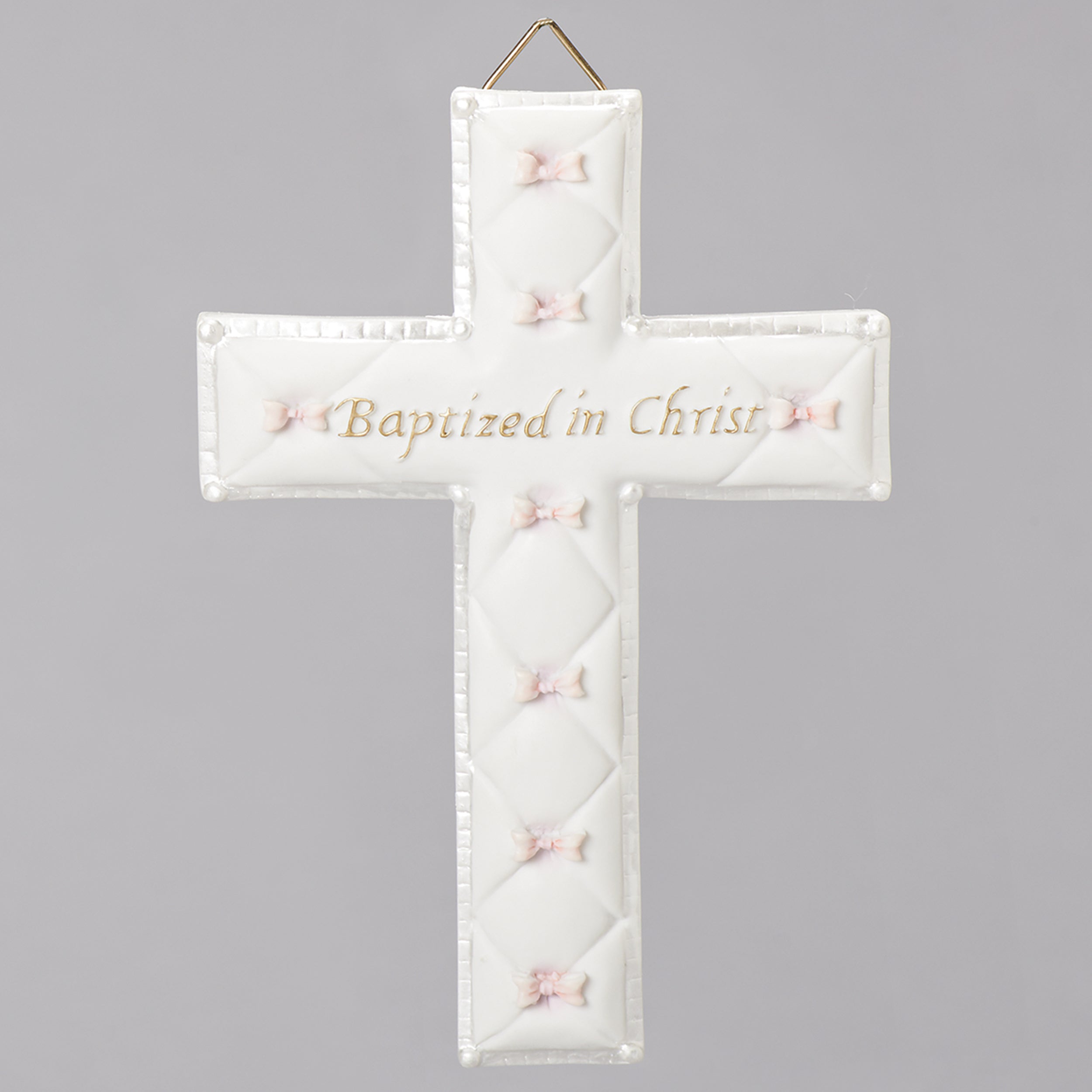 Quilted Baptized in Christ Wall Cross