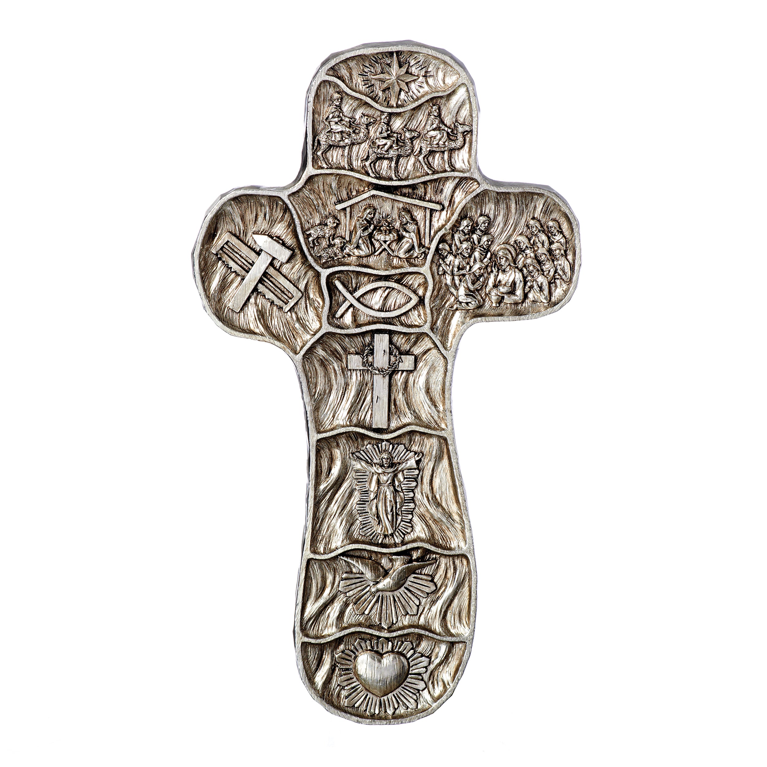 Christ's Story Silver-Tone Wall Cross