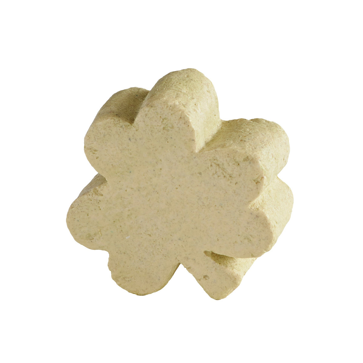 Back view of Irish Shamrock Blessing Stone showing the plain shamrock-shaped stone finish