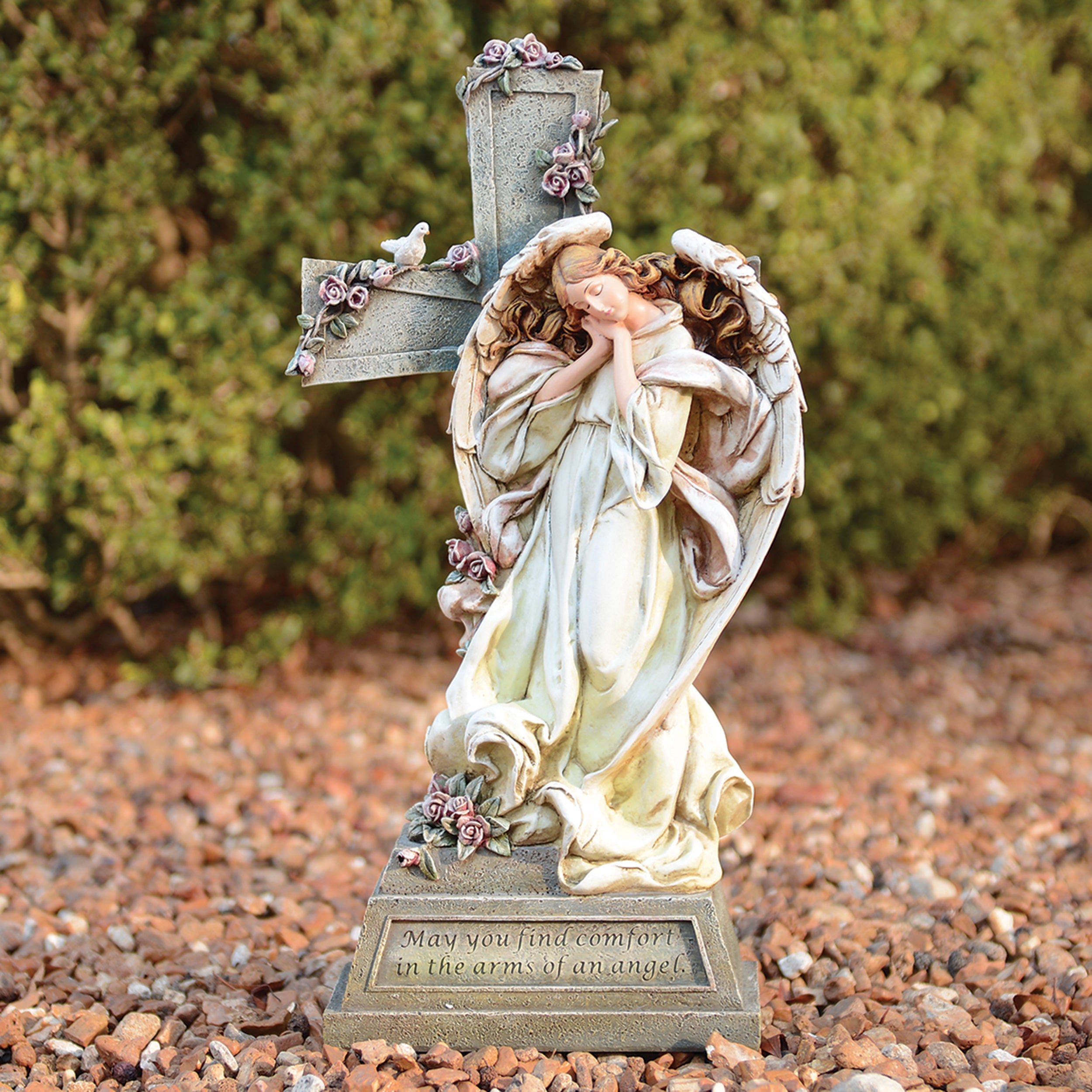 Joseph's Studio Angel with Folded Hands Memorial Garden Statue