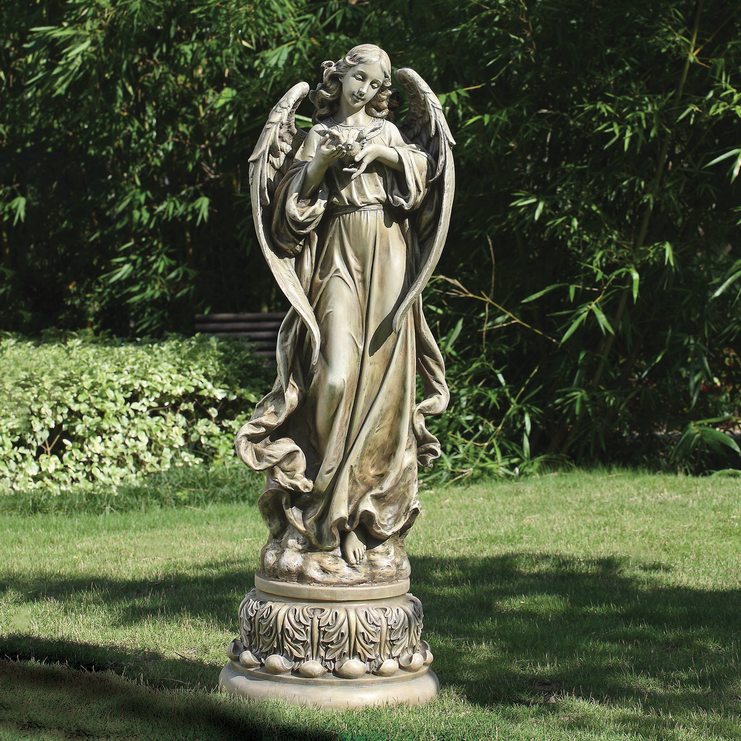 Joseph's Studio Angel with Dove Garden Statue