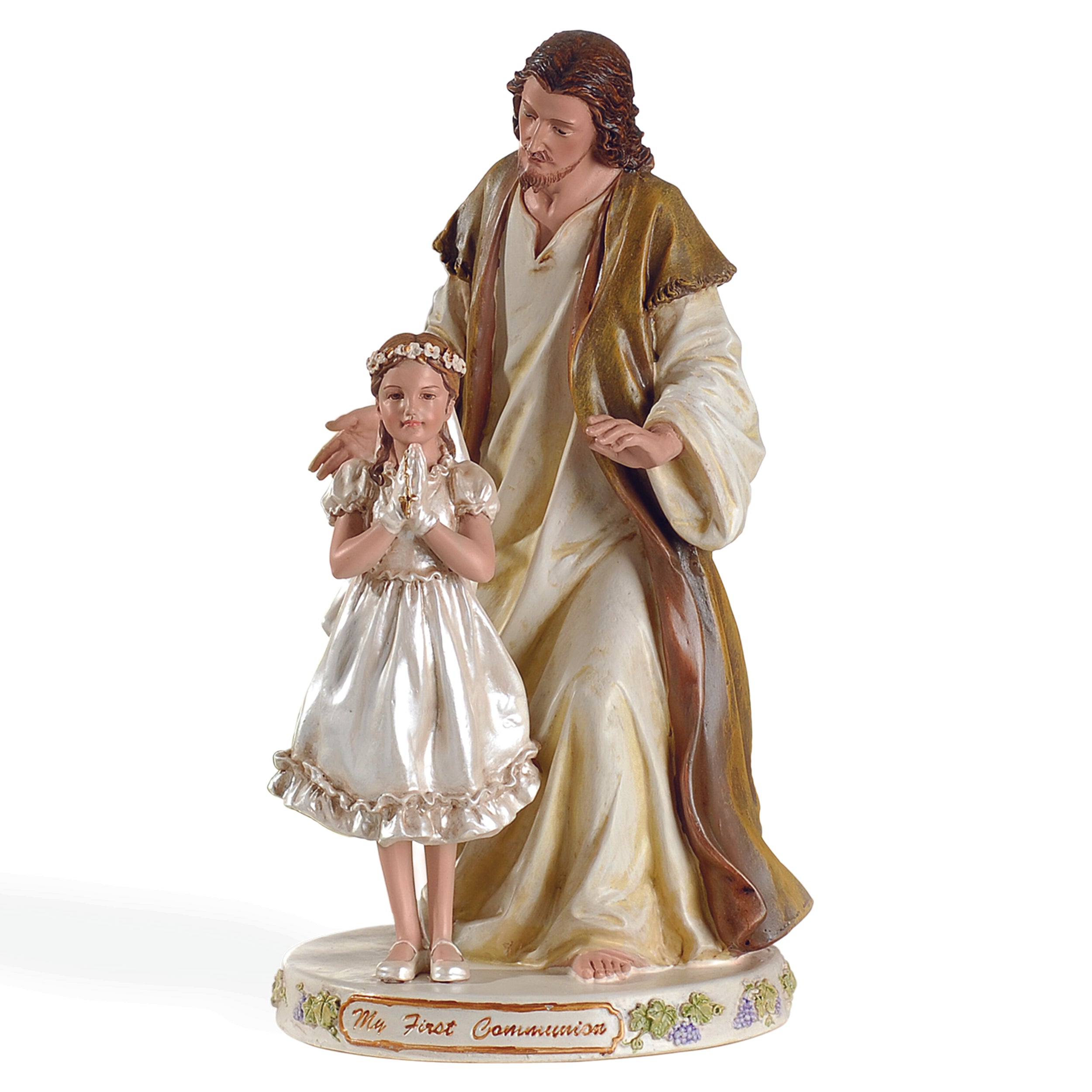 Joseph's Studio Jesus with Praying Girl First Communion Statue