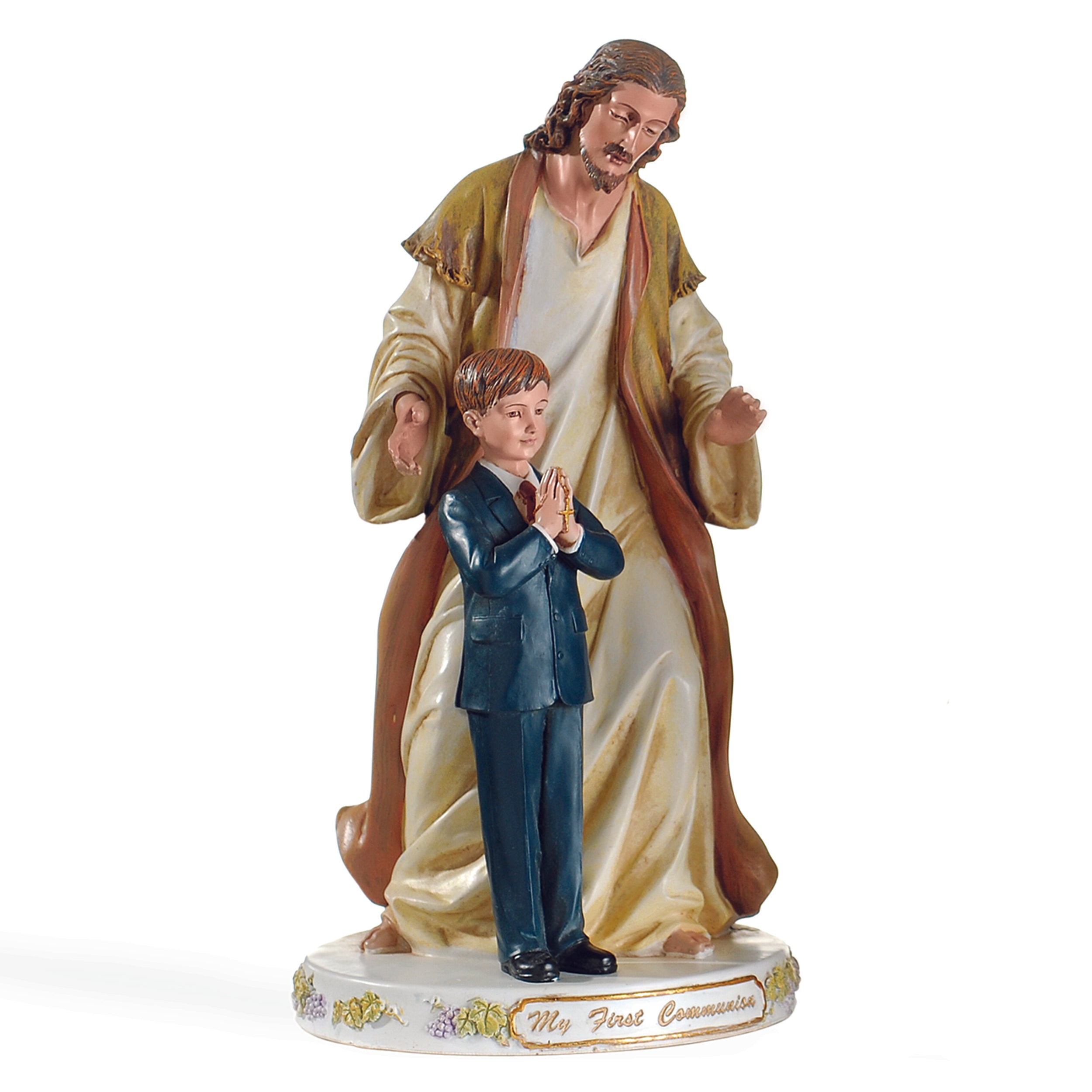Joseph's Studio Jesus with Praying Boy First Communion Statue