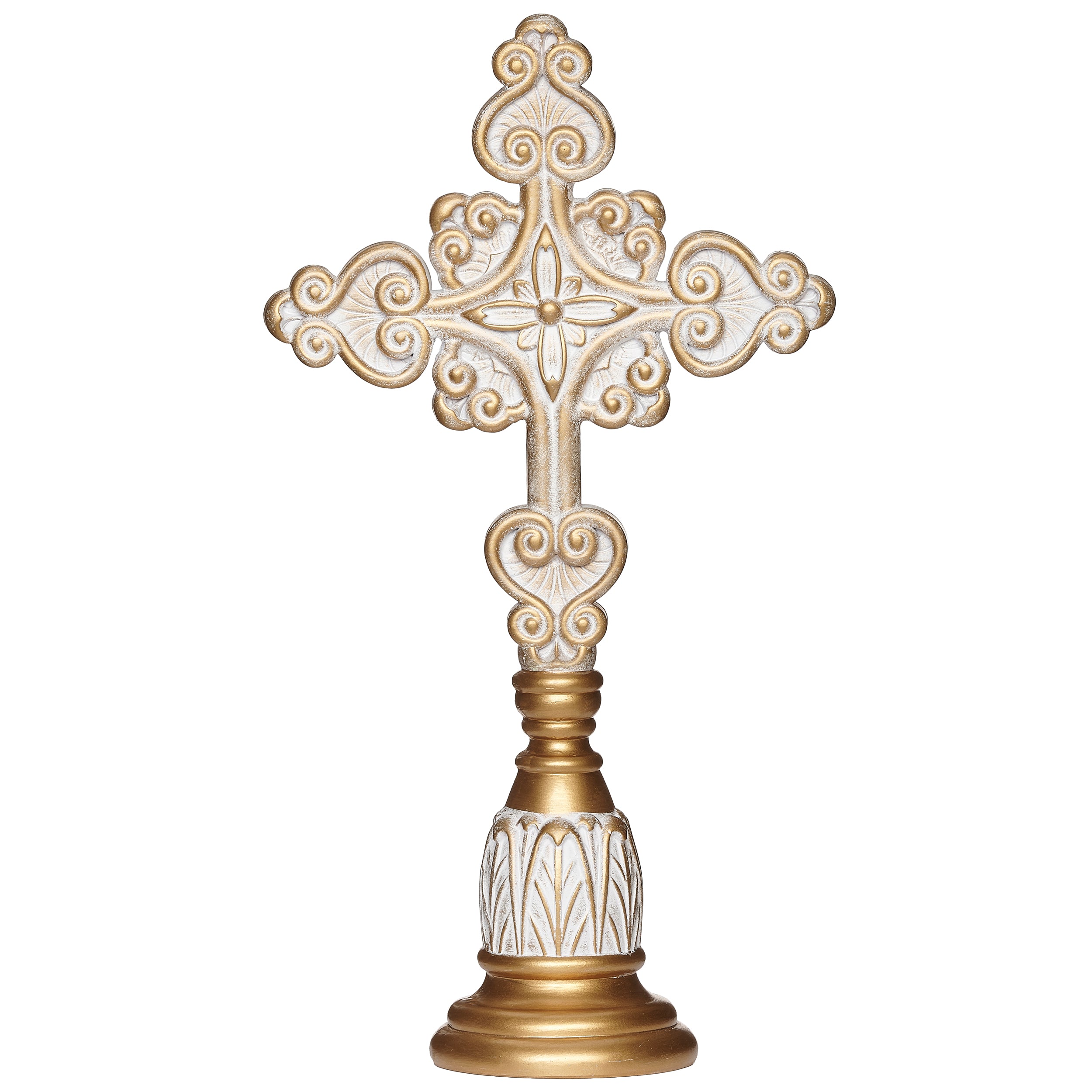 Ornate Gold Tabletop Cross