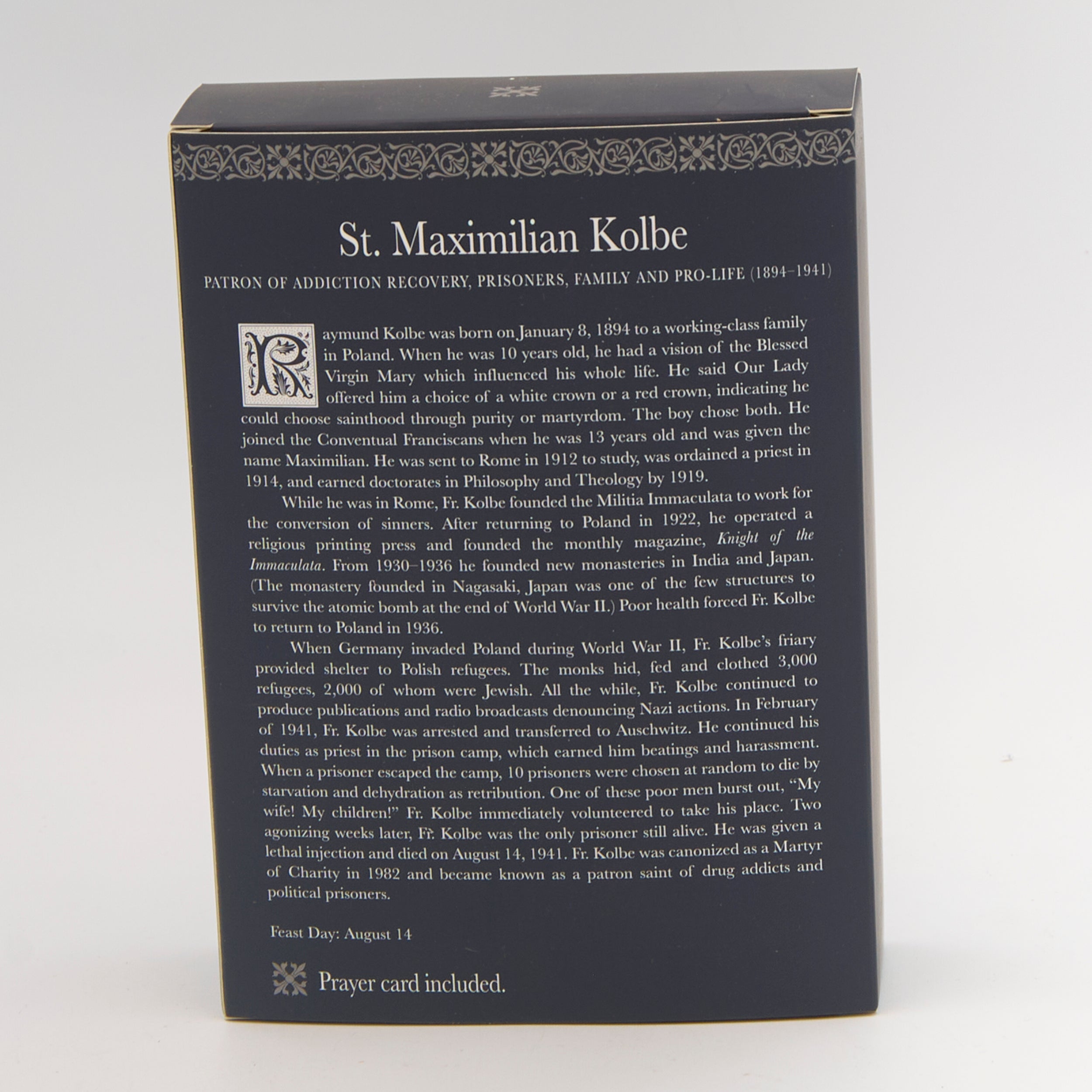 St. Maximilian Kolbe Figure – Patrons & Protectors