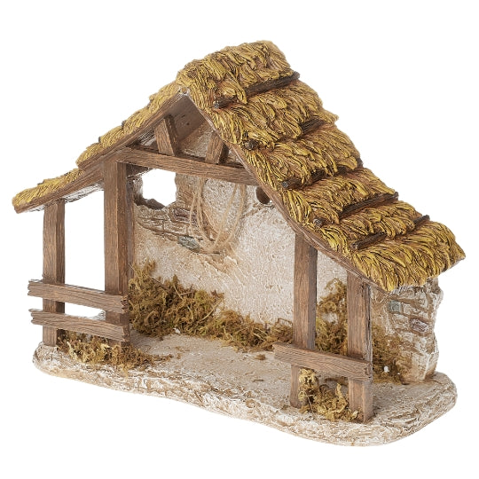 Fontanini Nativity Stable with Thatch Roof - 5" Scale