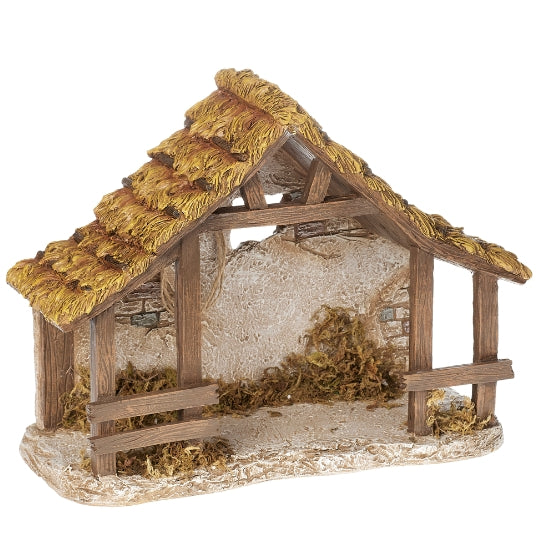 Fontanini Nativity Stable with Thatch Roof - 5" Scale