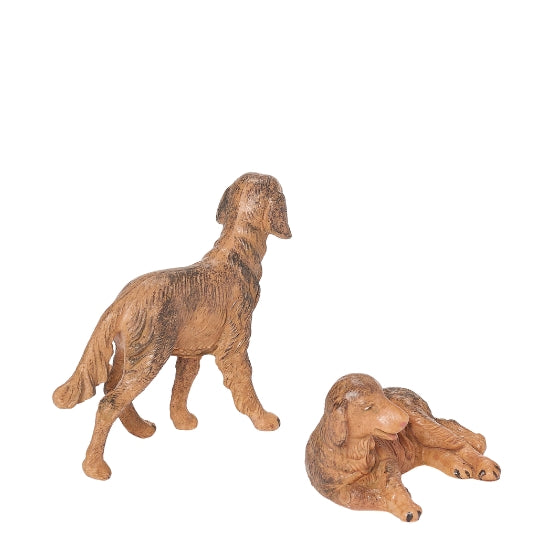 Fontanini Pair of Dogs - 5" Scale