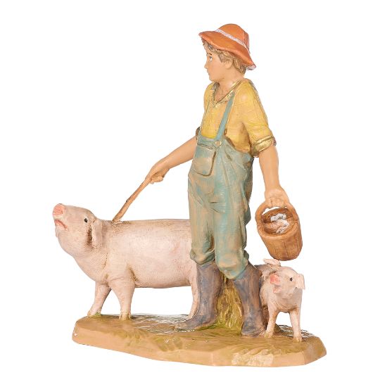 Fontanini Jedediah the Pig Farmer - 5" Scale